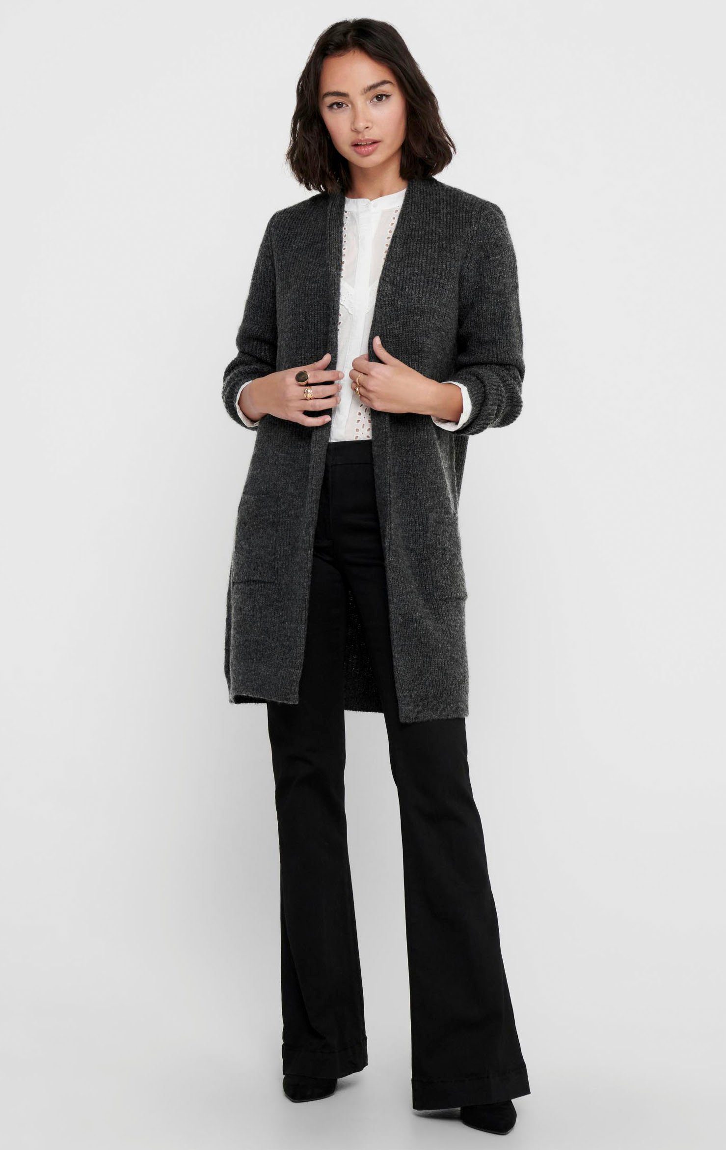 Only Lang vest ONLJADE L/S cardigan KNT NOOS