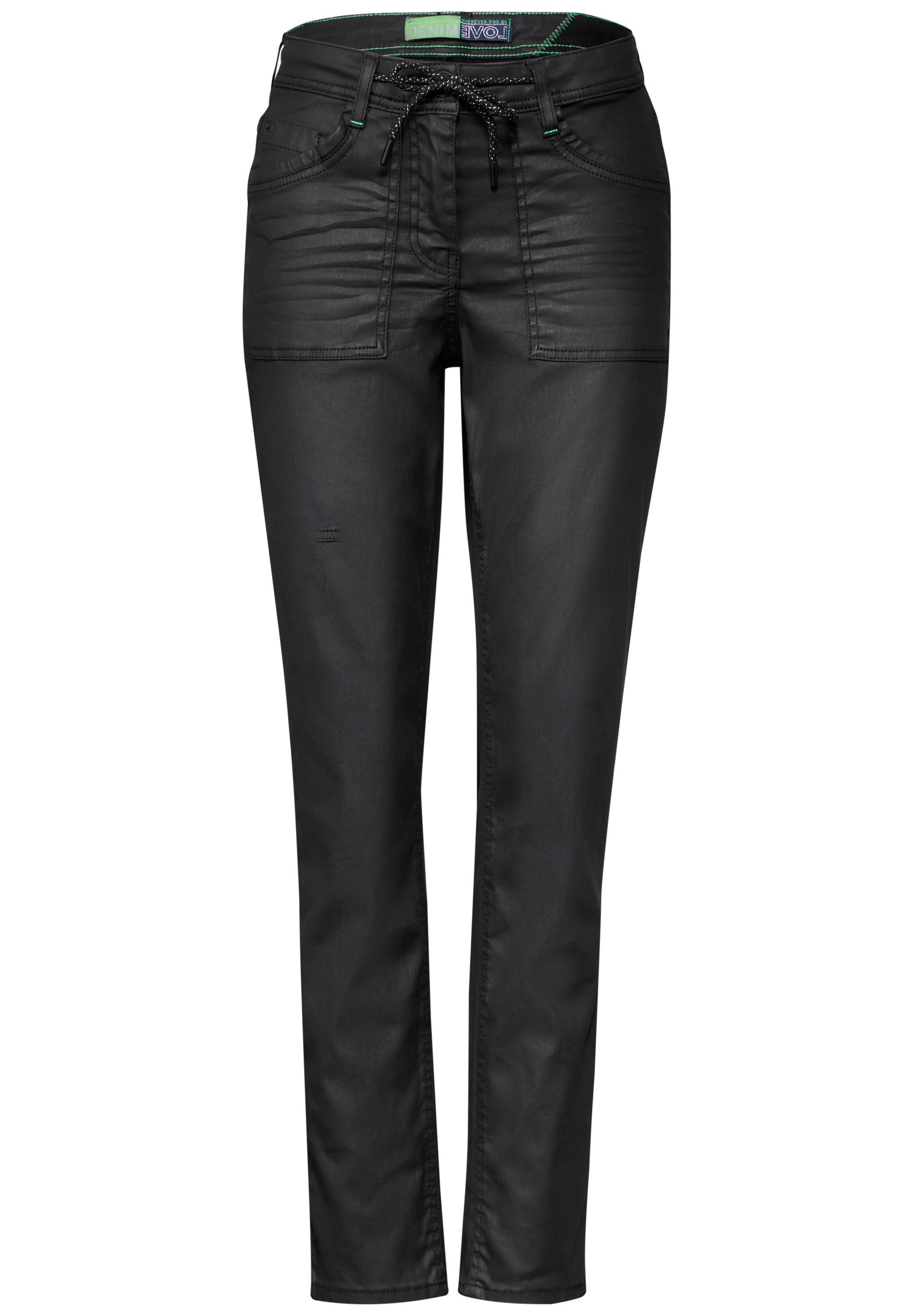 Cecil Regular fit jeans Stijl Tracey met rijgkoord in de band