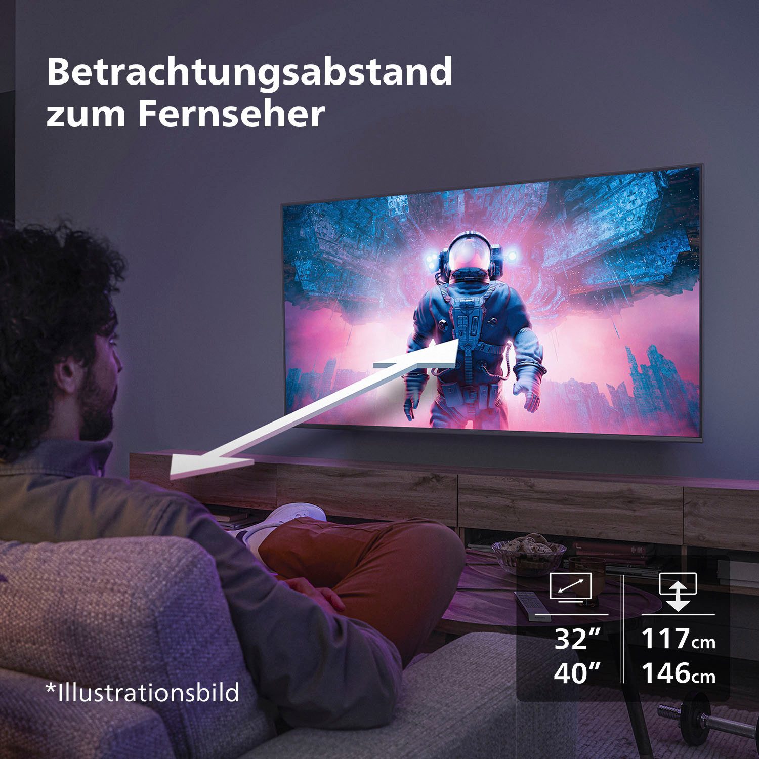 Philips Led-TV, 80 cm / 32", HD, Smart TV