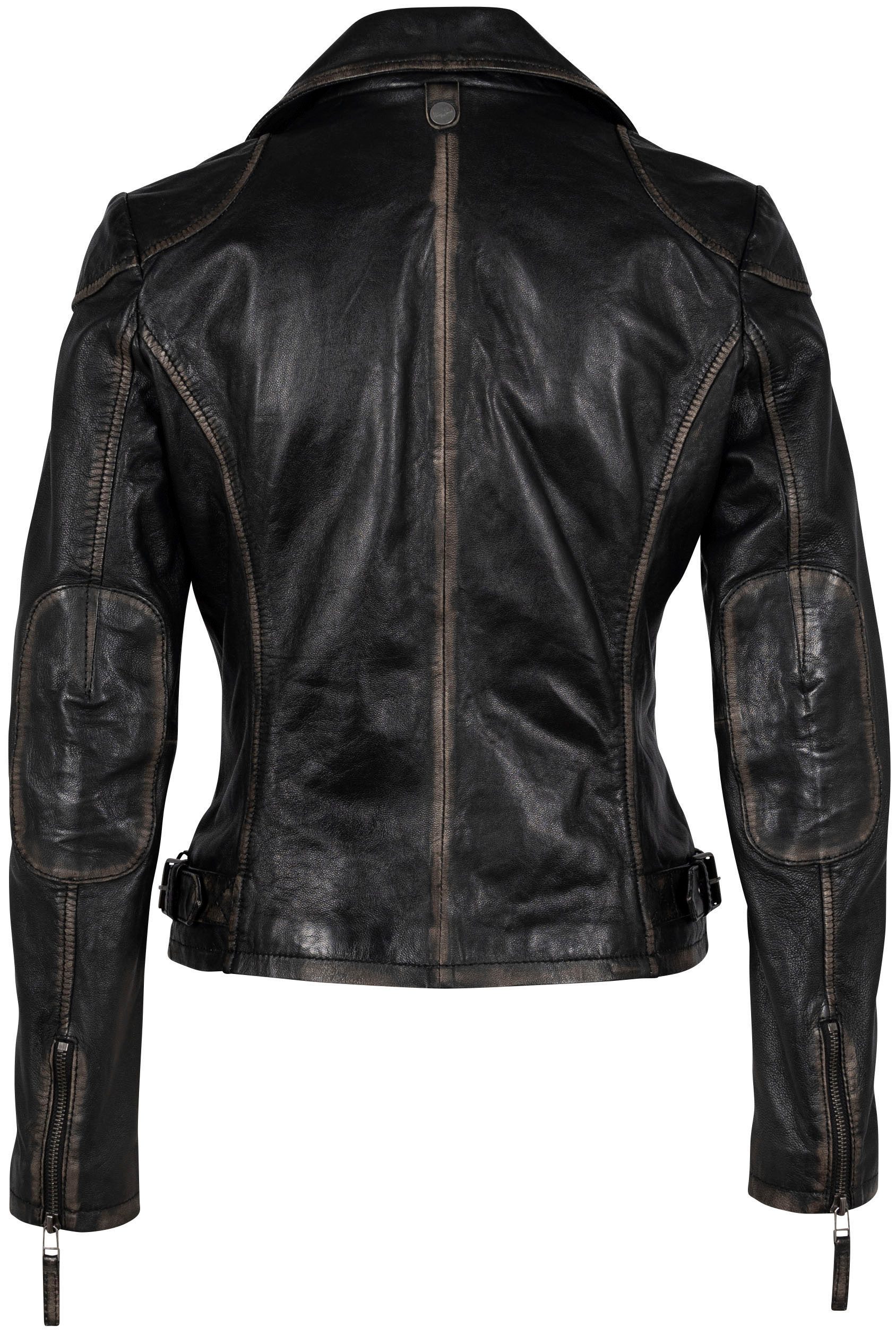 OTTO Mauritius Leren jack MWPeggie in vintage-look asymmetrische rits reverskraag