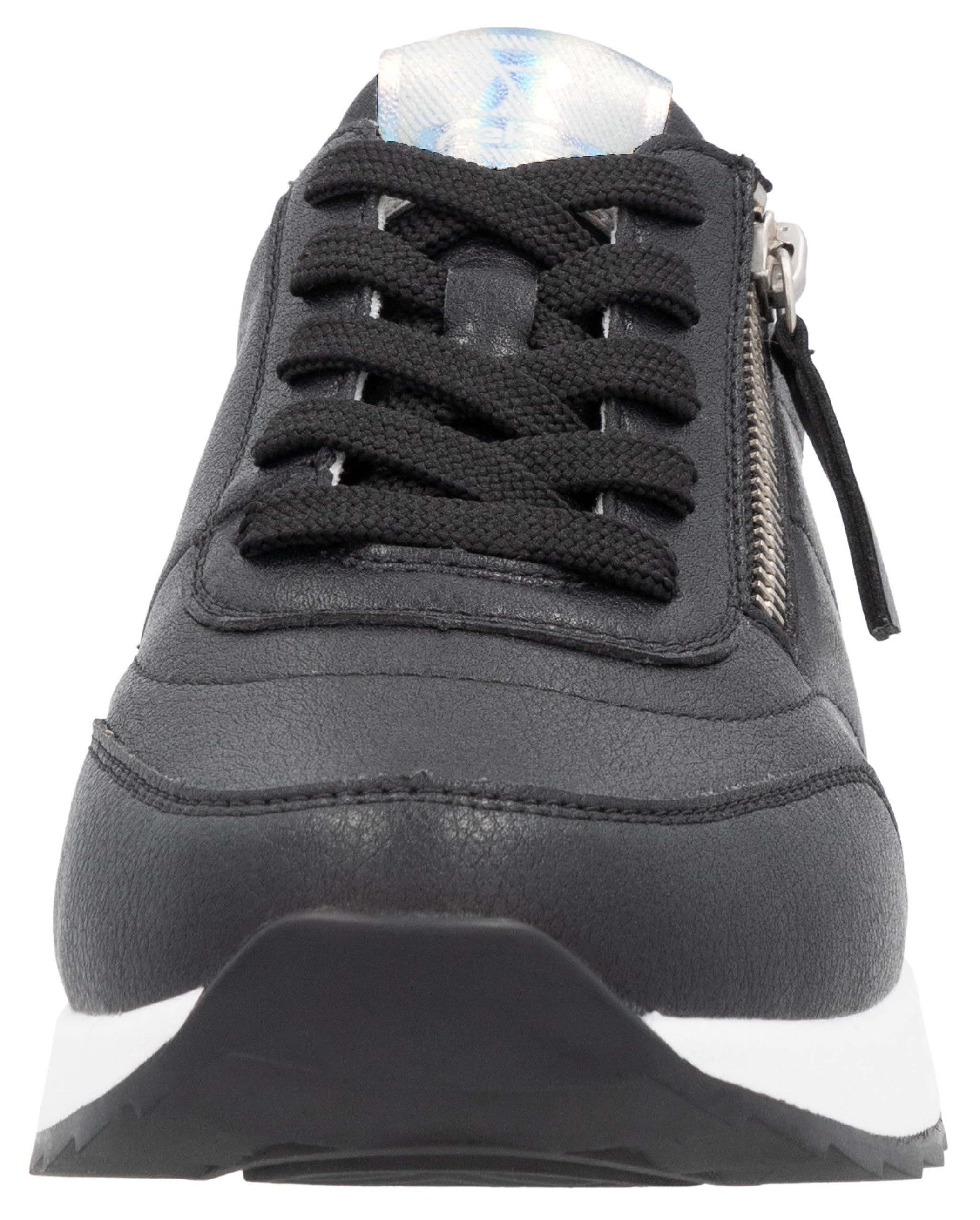 RIEKER Sport Plateausneakers , vrijetijdsschoen, lage schoen, veterschoen in smalle vorm