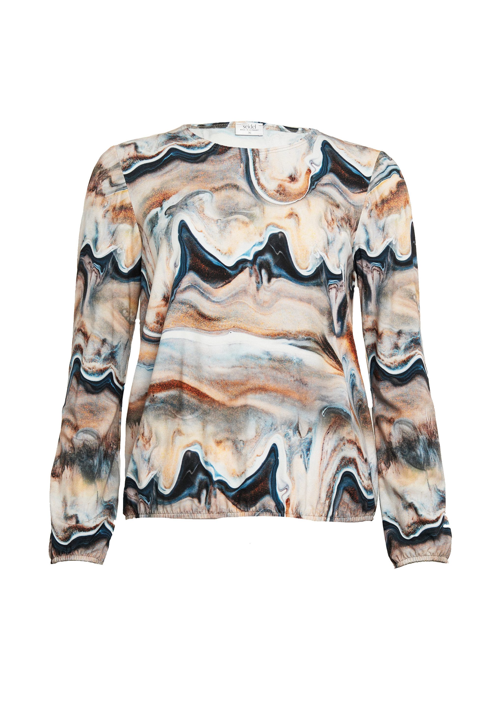 Seidel Moden Shirt met lange mouwen met grafisch patroon, made in germany