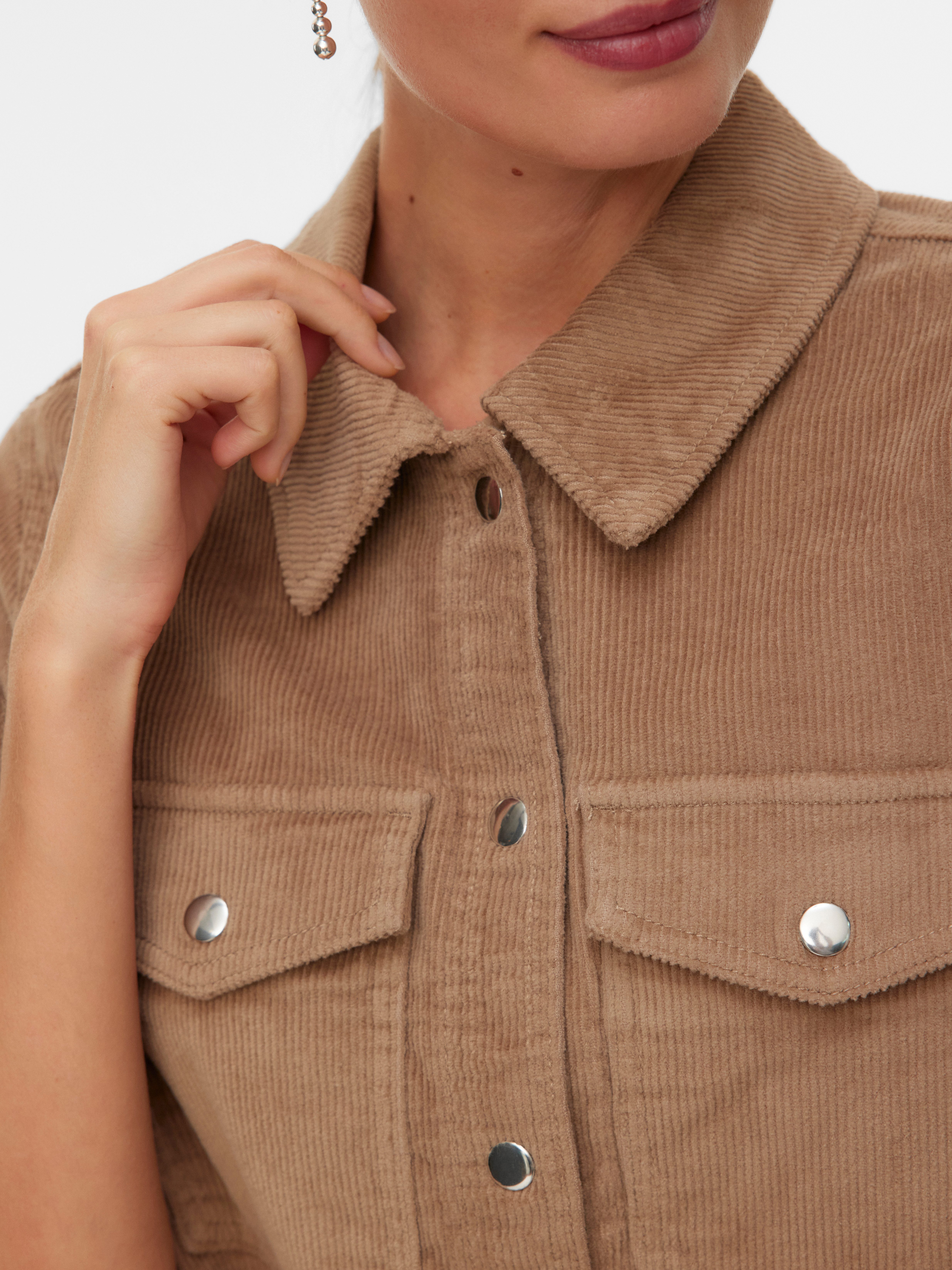 Vero Moda Cordjurk VMFENJA 2/4 SHORT CORDUROY DRESS NOOS