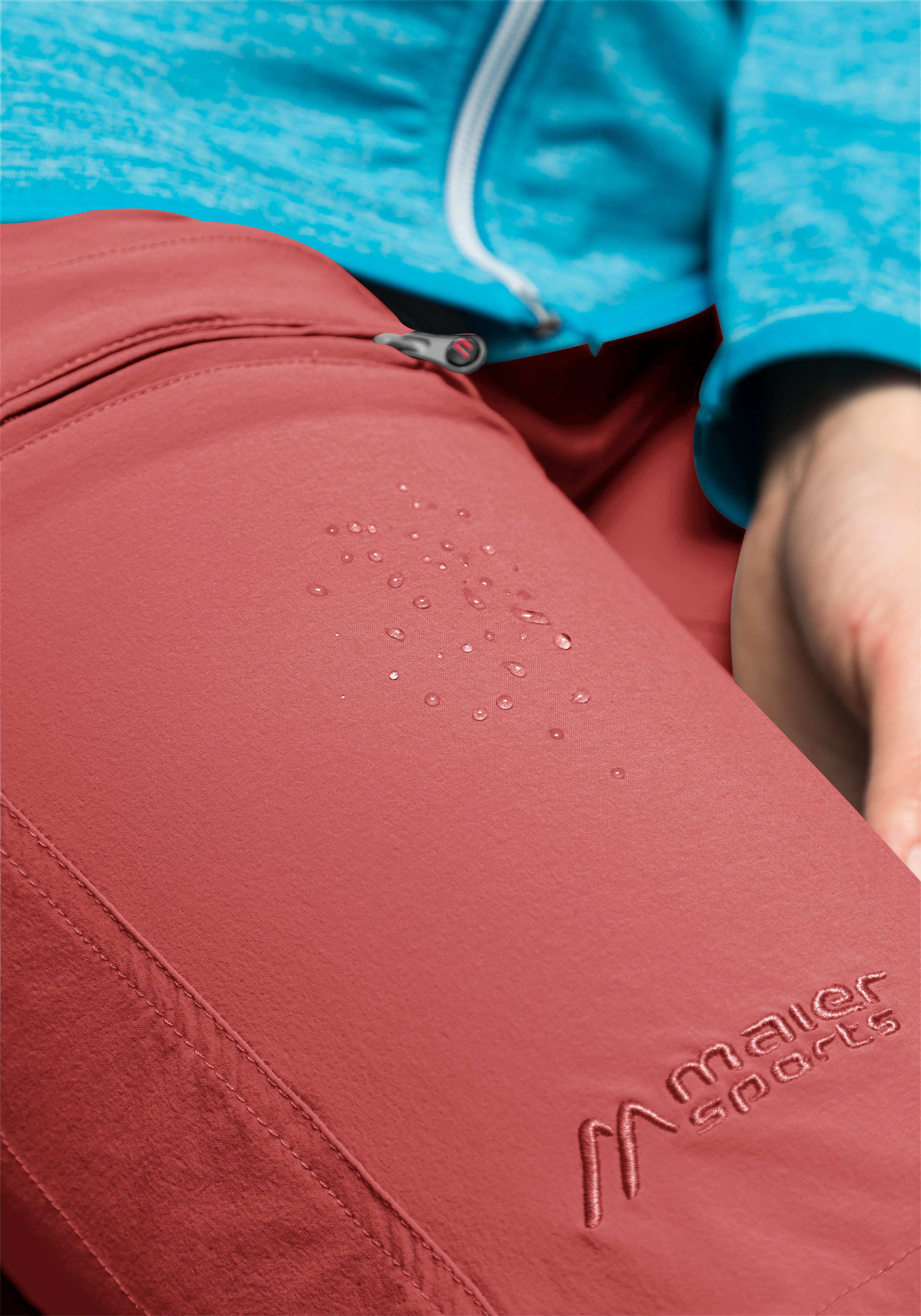 Maier Sports Functionele broek Lulaka Dames wandelbroek, ventilerende outdoorbroek met oprolfunctie