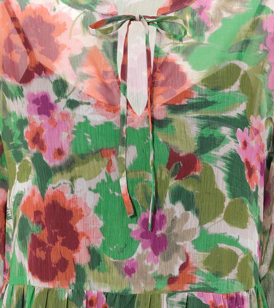 Aniston CASUAL Maxi-jurk met kleurharmonieuze bloemenprint in batik-look (Met jersey onderjurk)