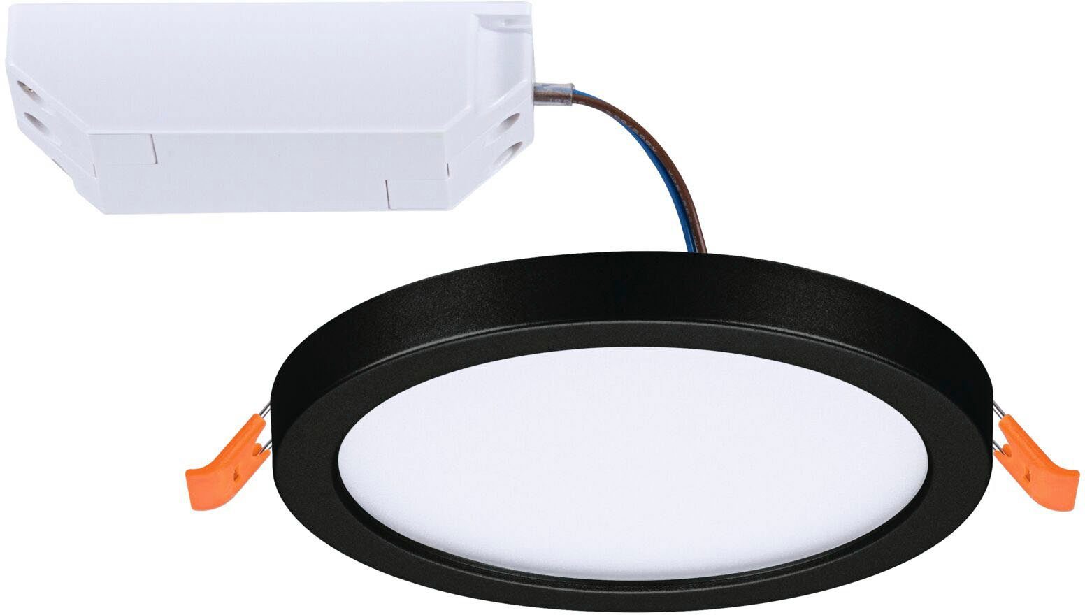 Paulmann Ledinbouwlamp LED Inbouwpaneel Areo VariFit IP44 rond 118mm 4000K Zwart (1 stuk)