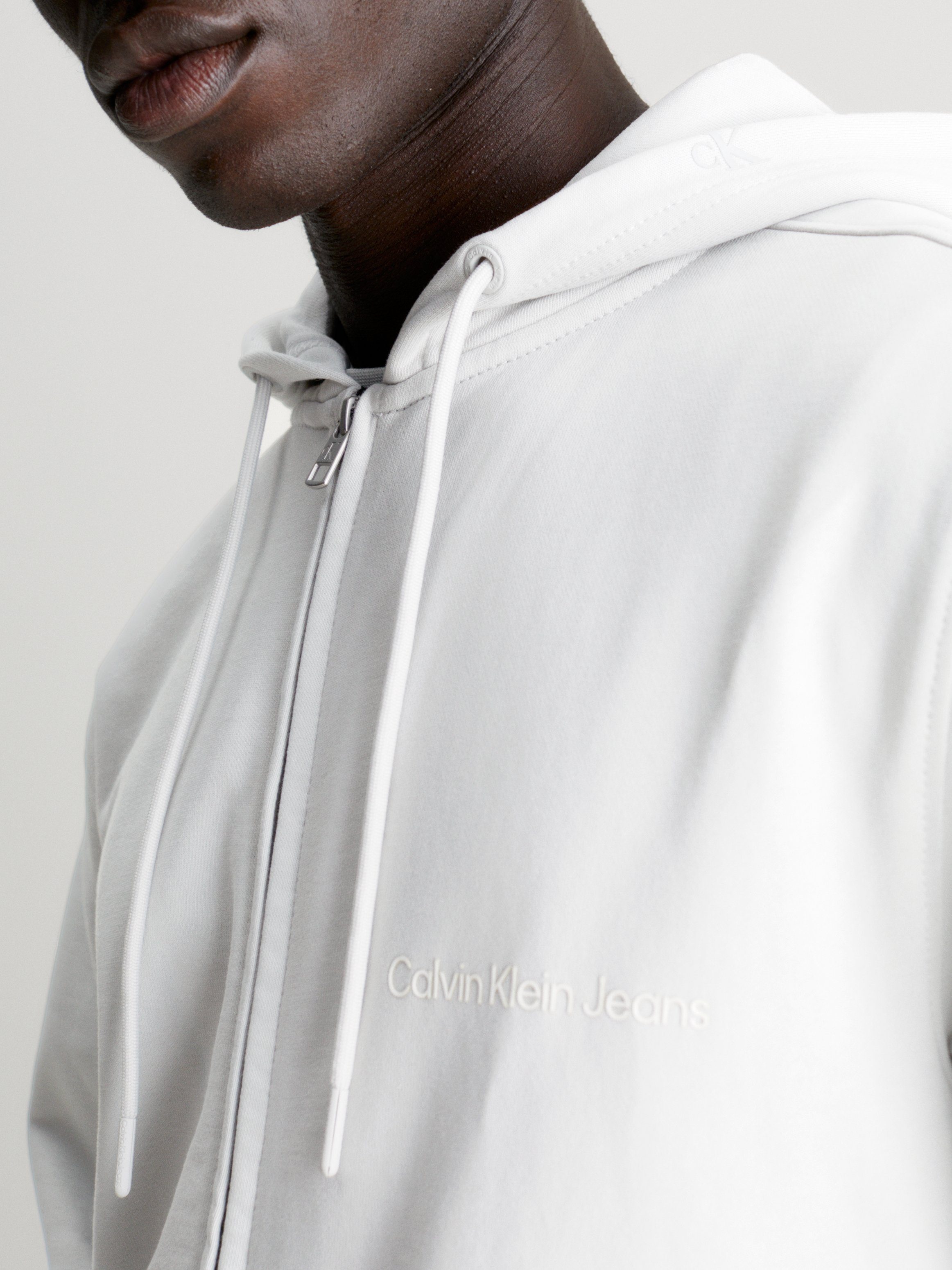 Calvin Klein Sweatvest INSTITUTIONAL ZIP THROUGH HOODIE
