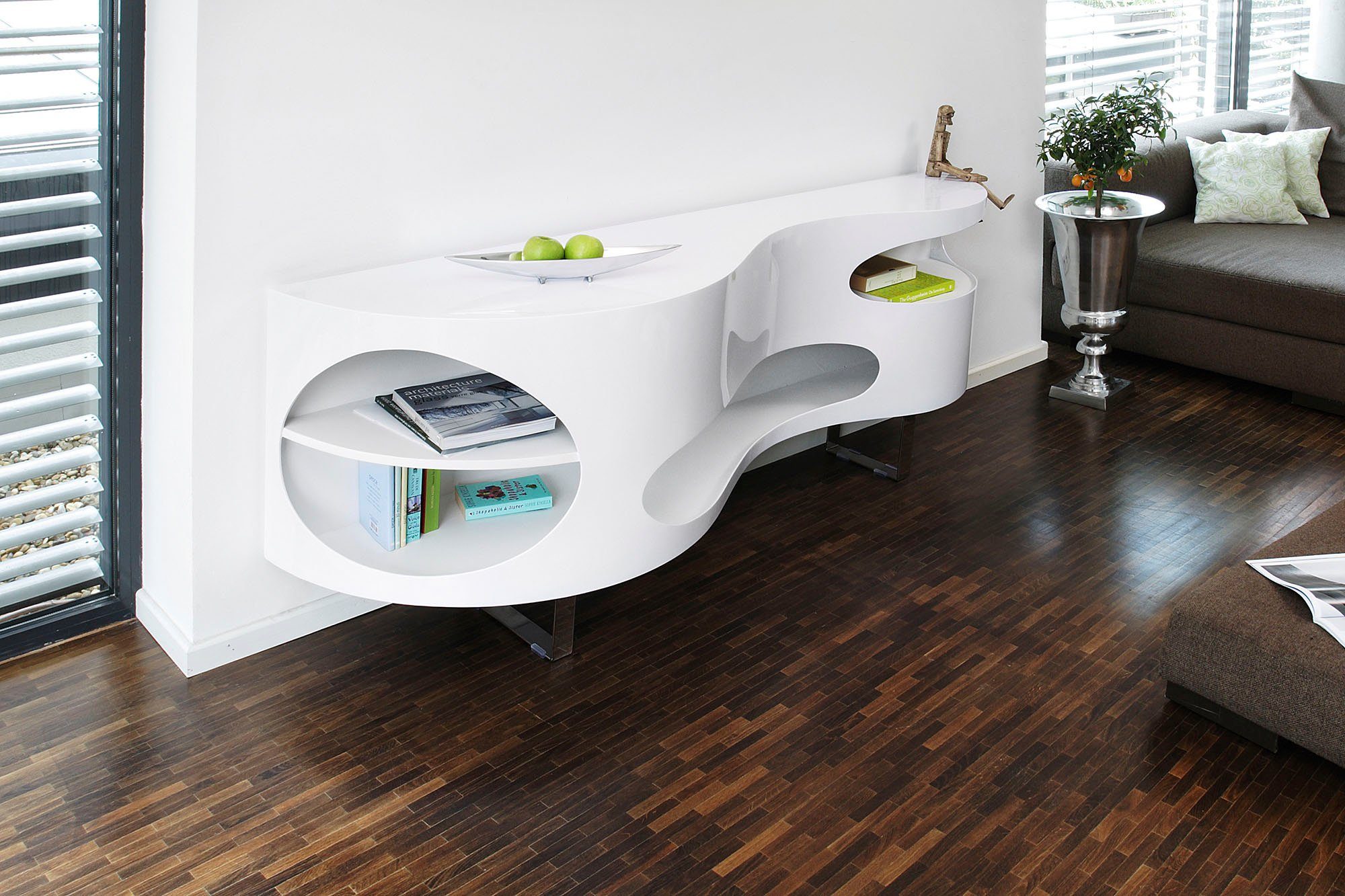 SalesFever Dressoir Commode in extravagante vorm, breedte 200 cm dressoirs wit