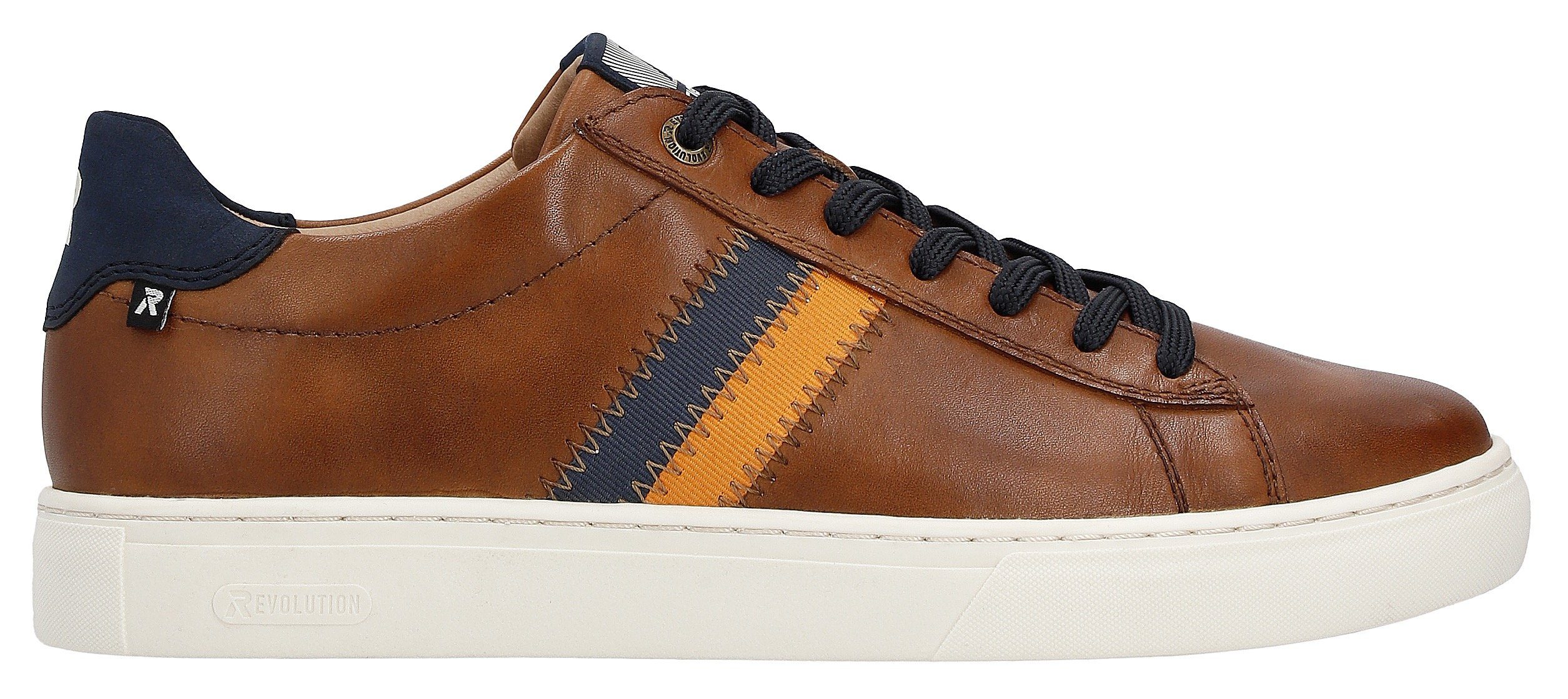 RIEKER Sport Sneakers met leren binnenvoering, vrijetijdsschoen, lage schoen, veterschoen