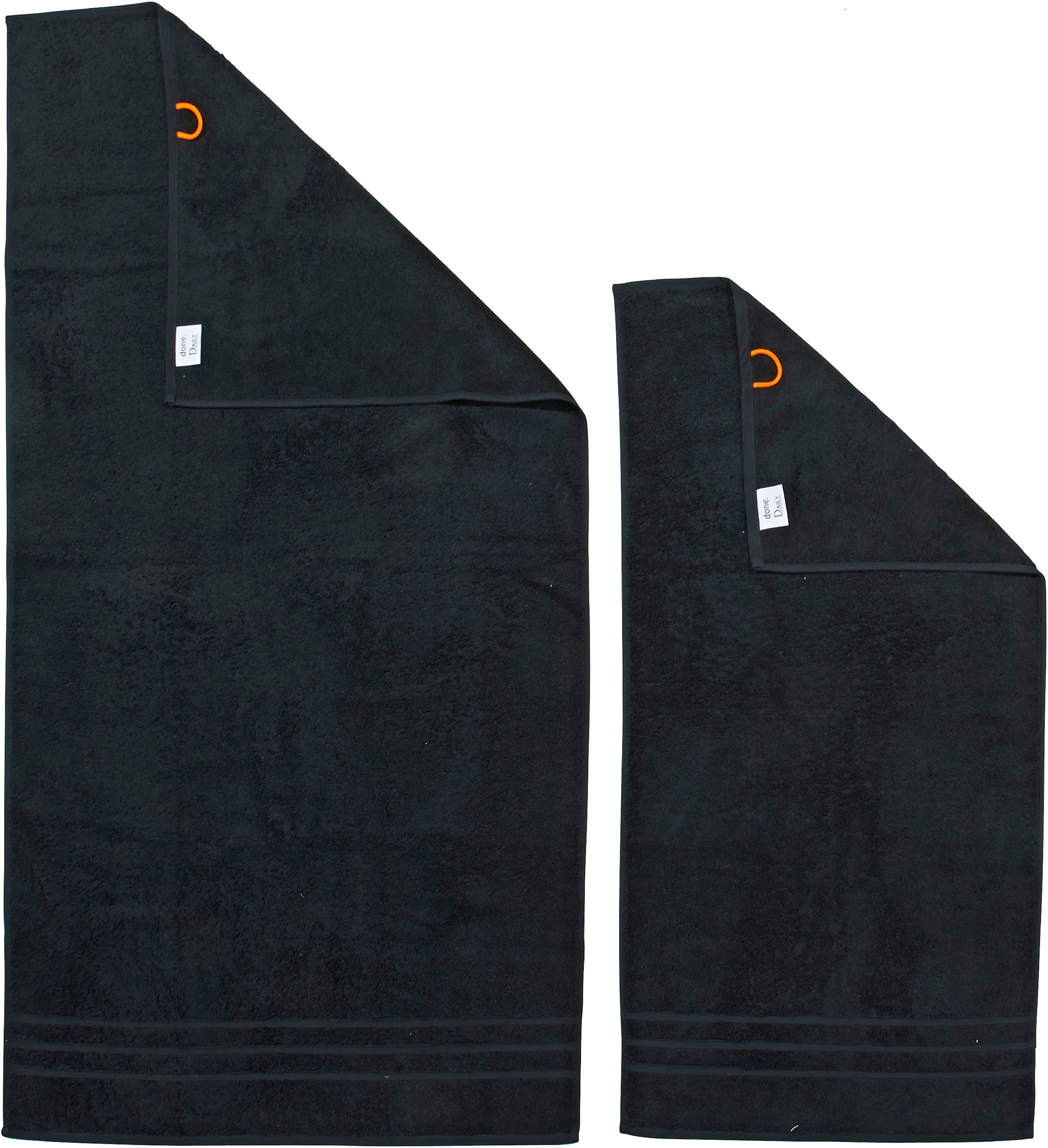 done.® Handdoekenset Daily uni 2x handdoeken (50x100 cm) & 2 douchehanddoeken (70x140 cm) (set, 4 stuks)