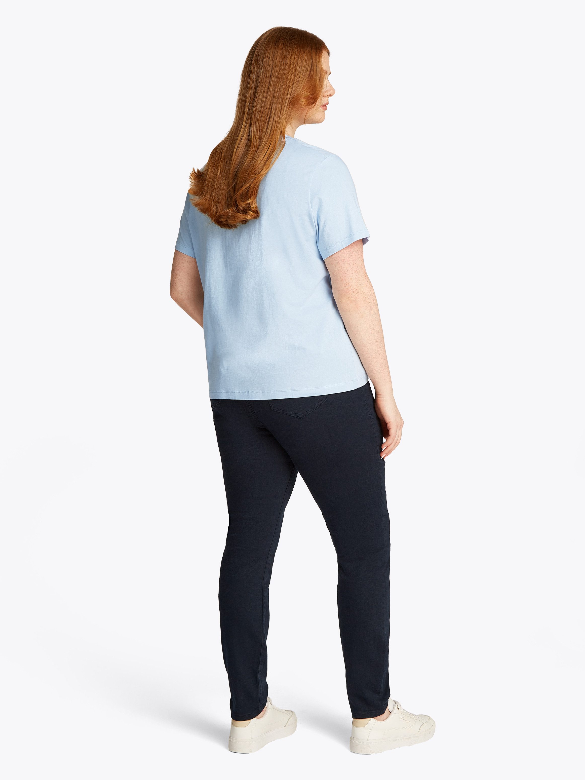 Tommy Hilfiger Curve Shirt met ronde hals CRV REG SCRIPT C-NK TEE SS