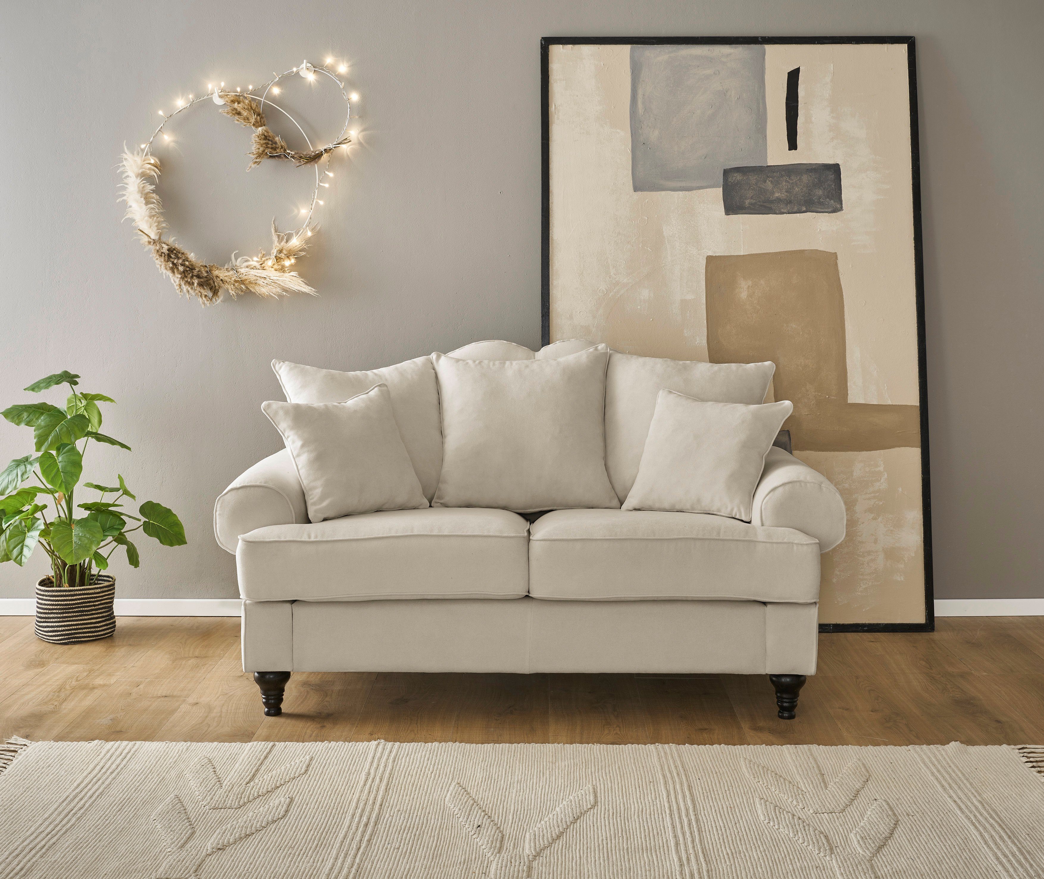 Home affaire 2-zitsbank Westminster met binnenveringsinterieur beige, 2-zitsbanken
