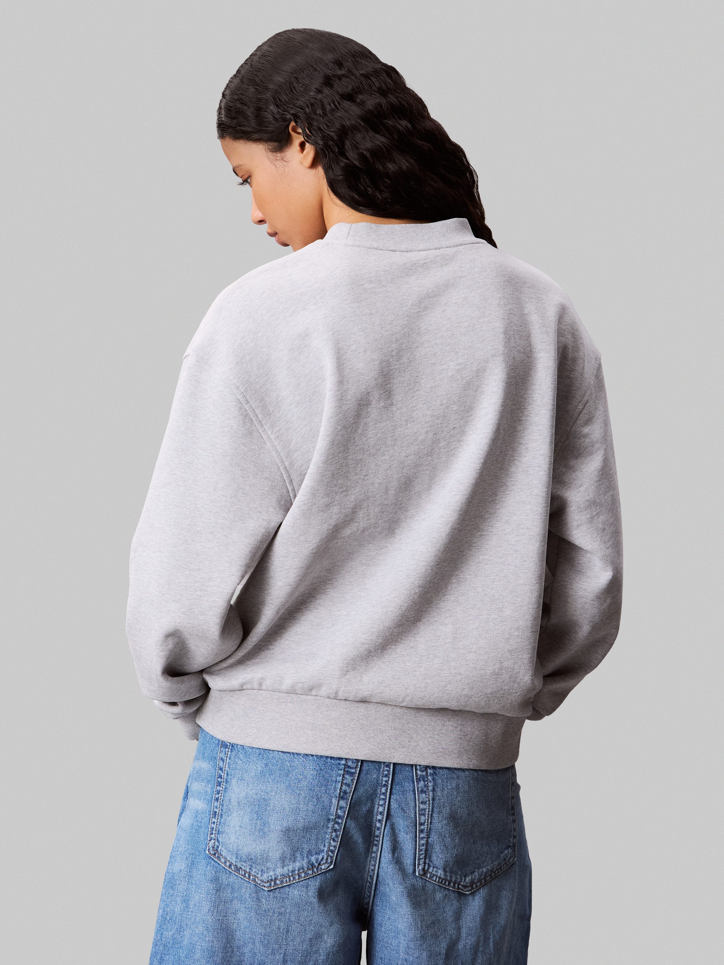 Calvin Klein Sweatshirt A- LS BADGE LOGO TERRY CREW NK