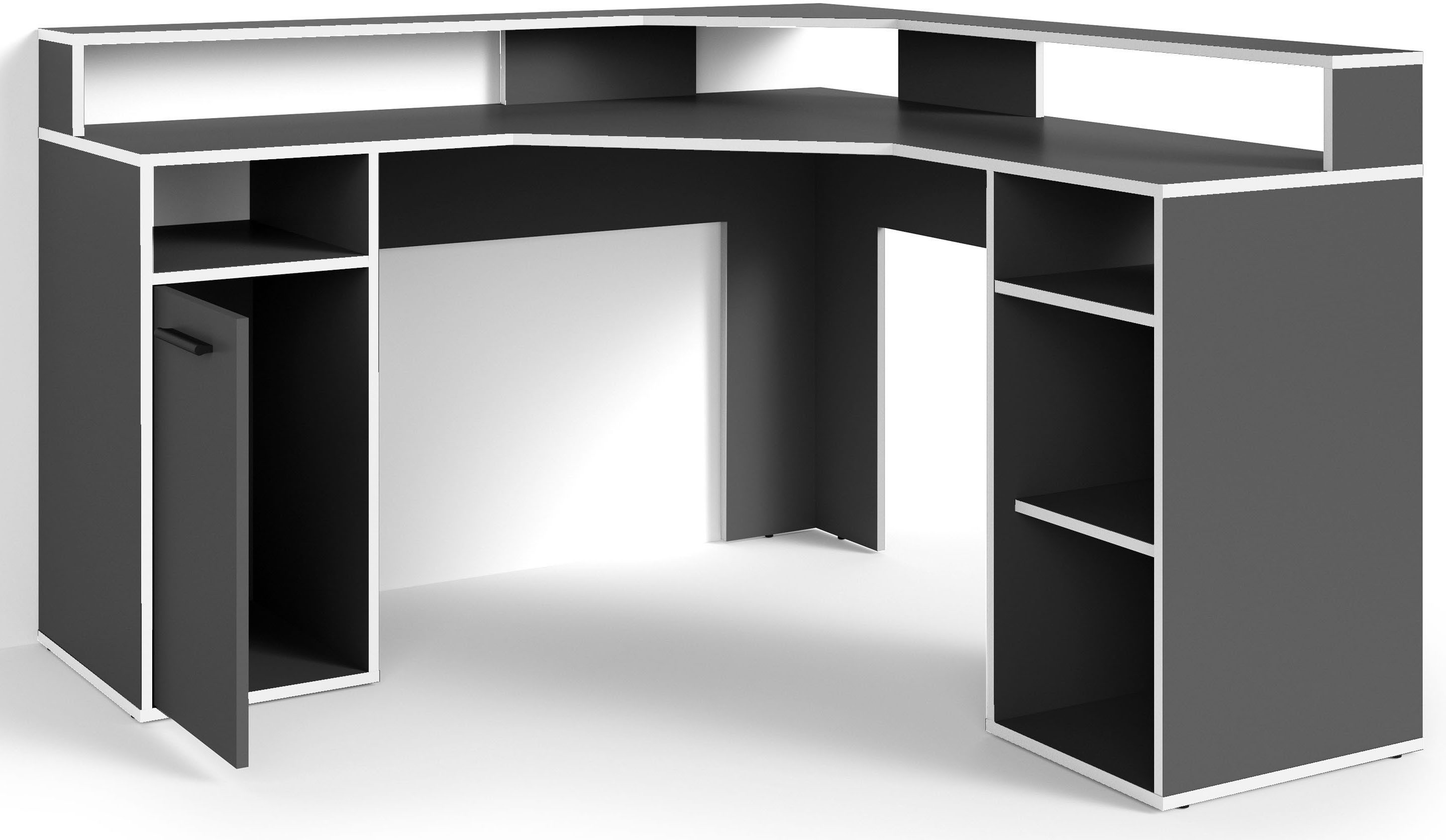 byLIVING Gamingtafel Fox Breedte 139 cm, modern hoekbureau