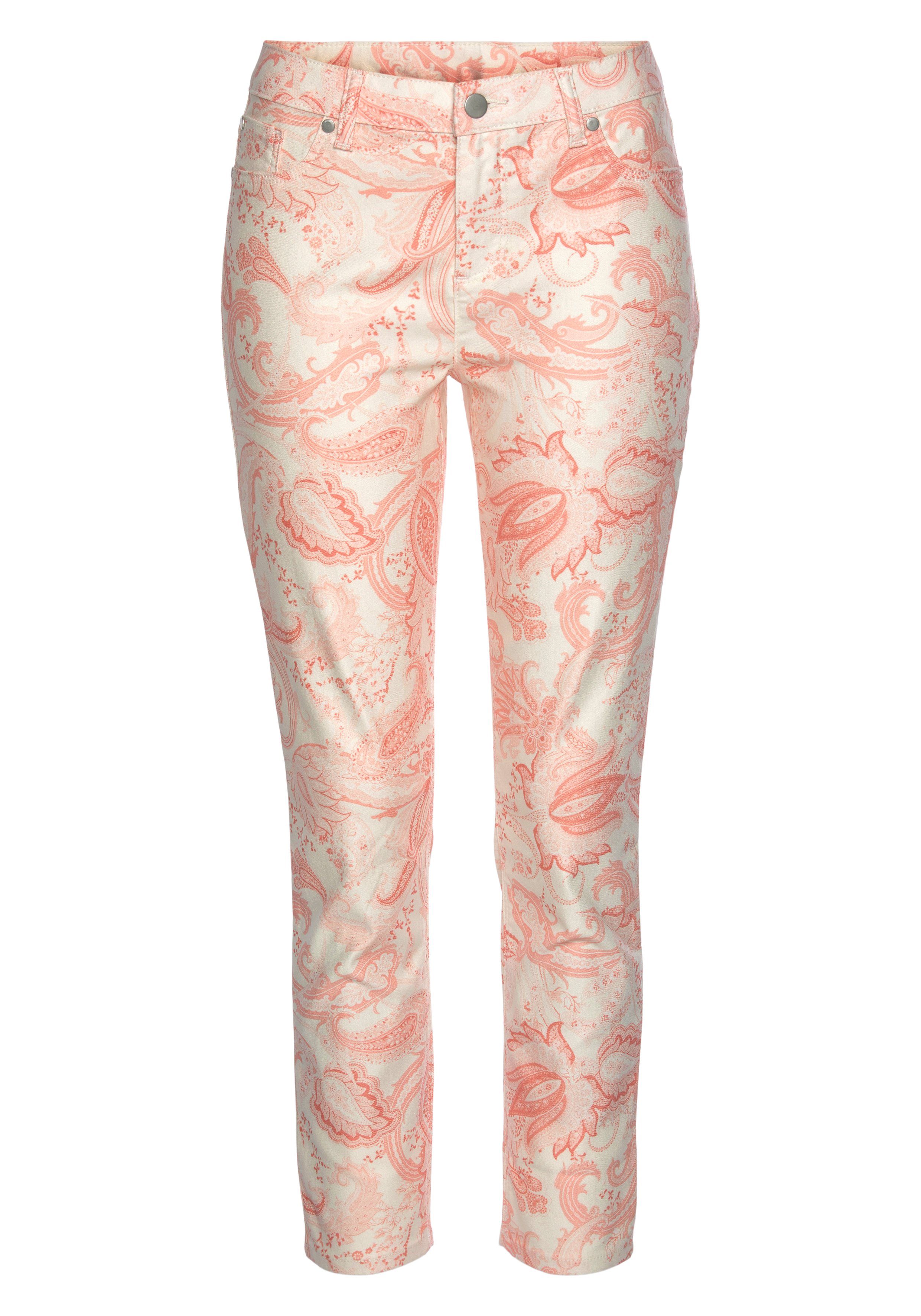 Lascana 7/8-jegging met paisley patroon, super stretchstof,
