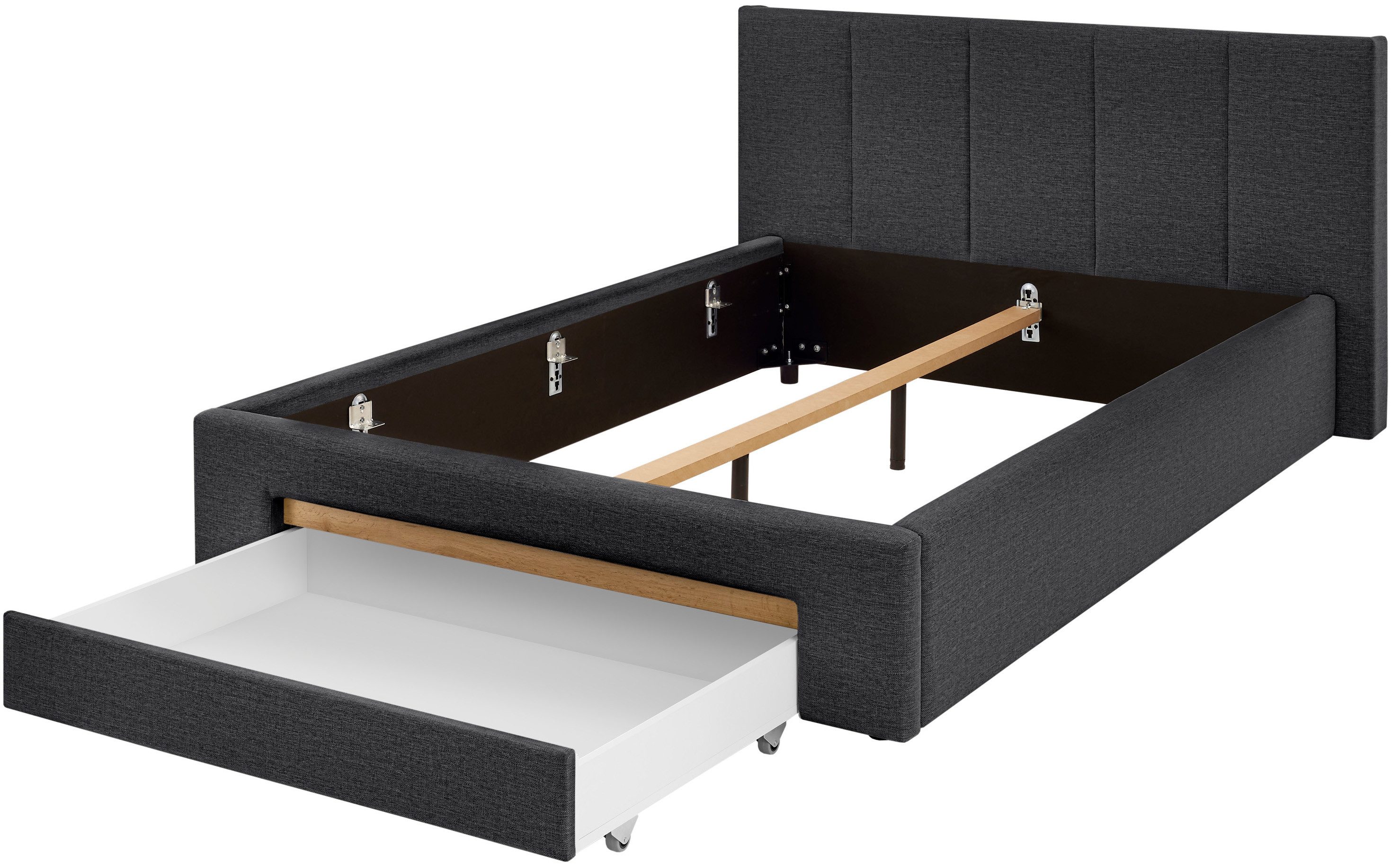 INOSIGN Gestoffeerd bed CiTY/GiRON, bedframe met bedlade, gestoffeerd opbergbed met hondenbed of opberglade, bekleding van corduroy of linnenlook