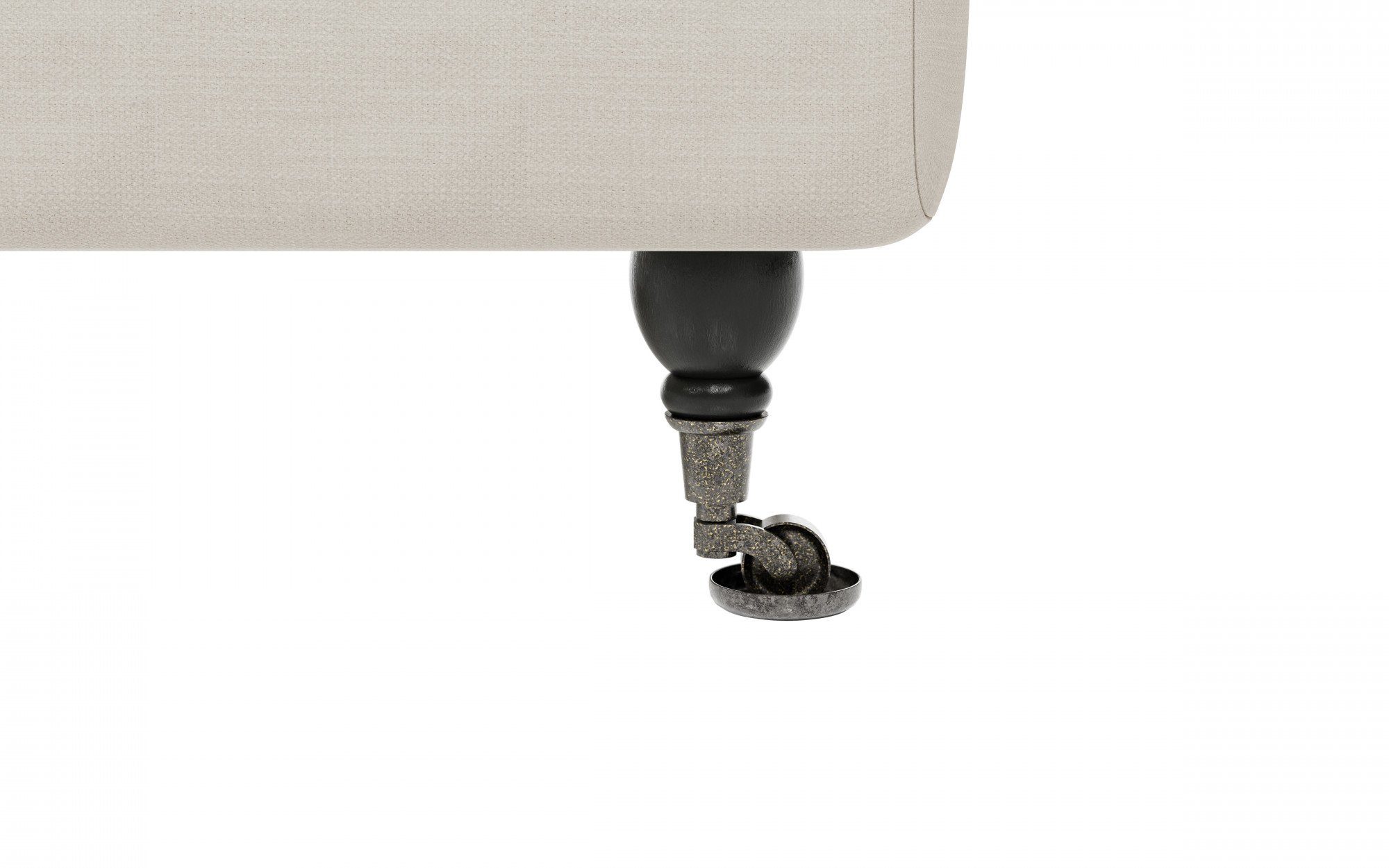 Guido Maria Kretschmer Home&Living Fauteuil NORIN twee soorten poten: voor - wieltjes, aan de achterkant - houten poten
