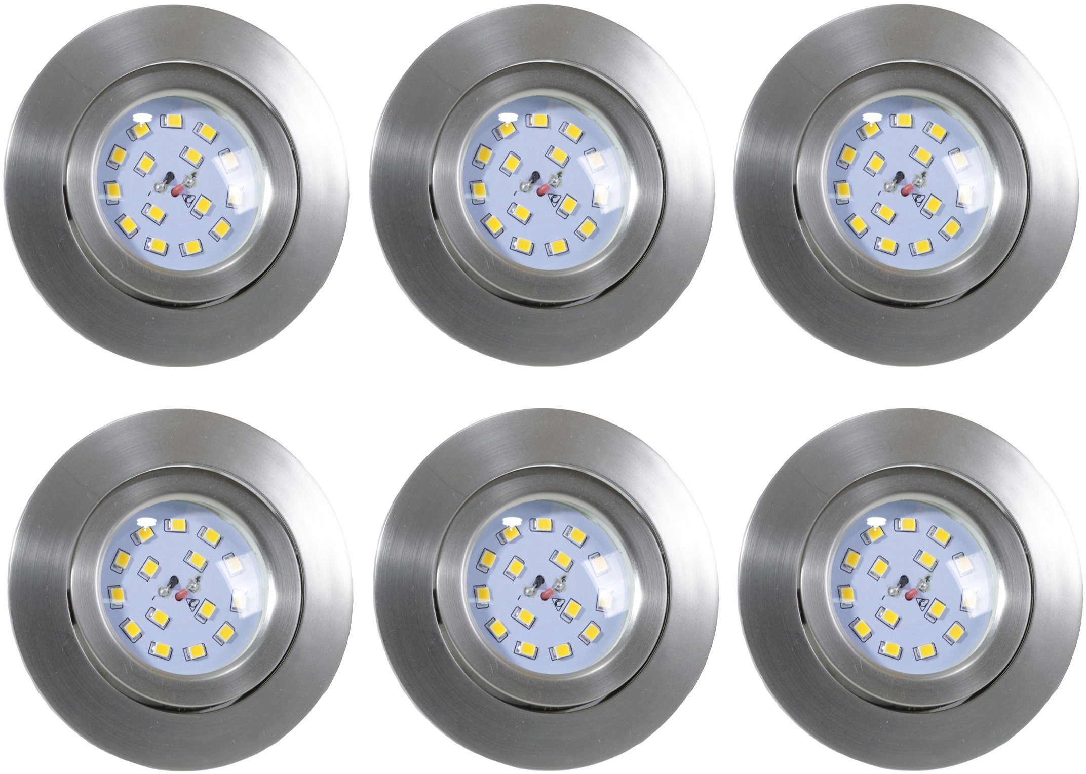 B.K.Licht Ledinbouwlamp 6-delige set inbouwspots, dimbaar, draaibaar, LED inbouwspots