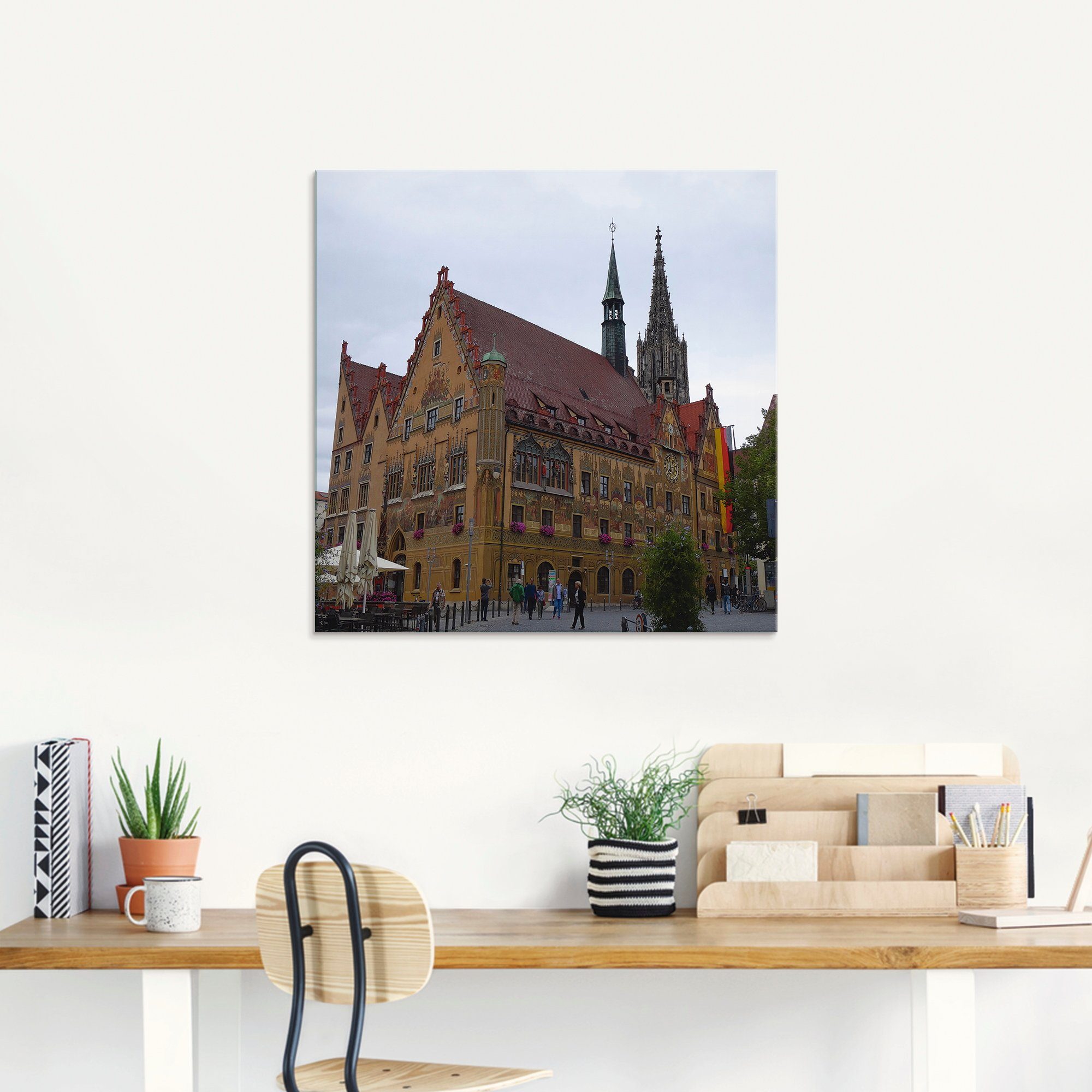 Artland Print op glas Stadhuis van Ulm in verschillende maten