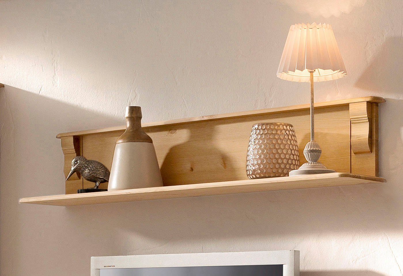Home affaire Wandplank ADELE Breedte 120 cm, van massief grenen, FSC®