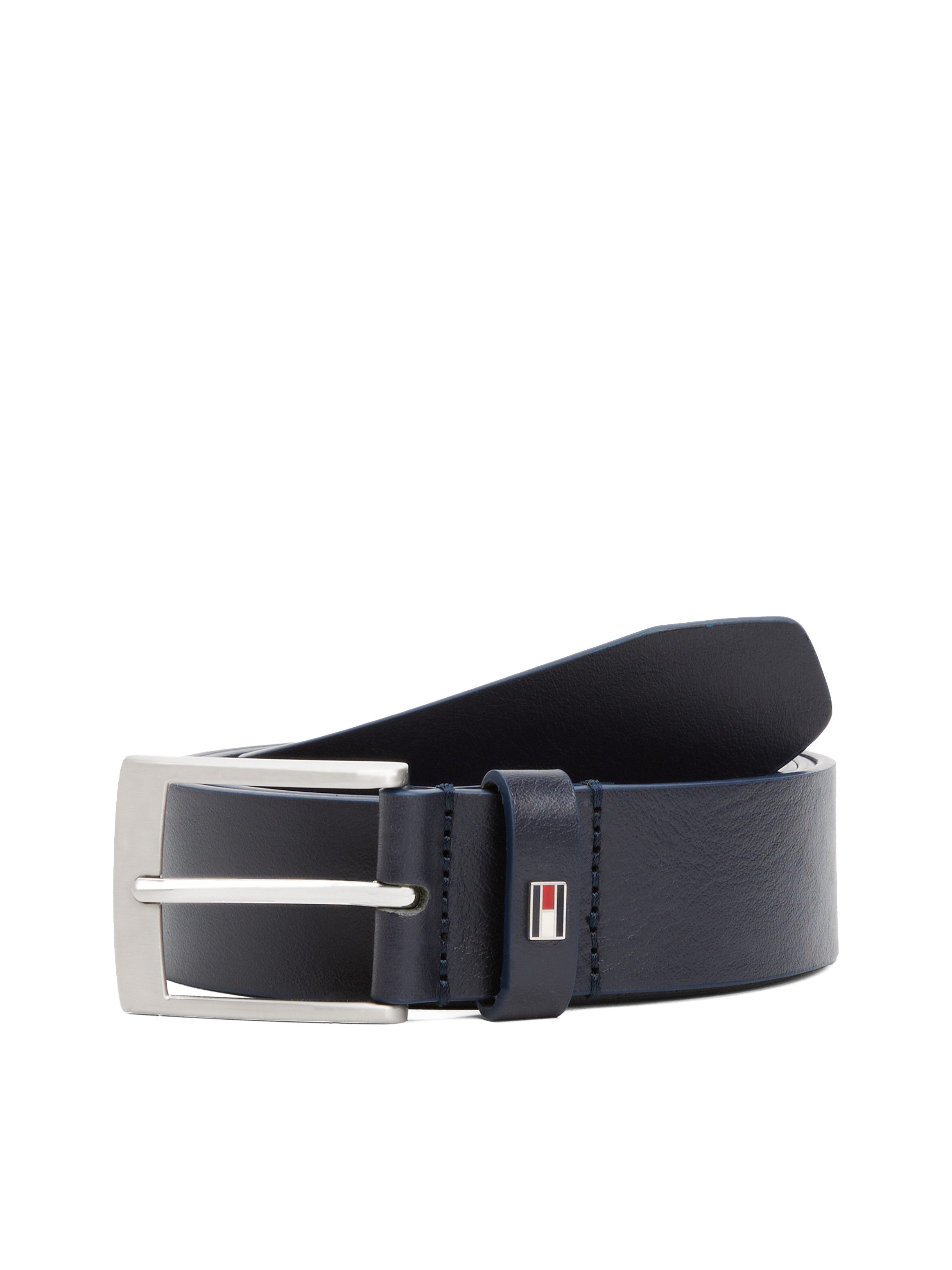 Tommy Hilfiger Leren riem ADAN 3.5 EXT Metalen logopatch, eenvoudige doornsluiting
