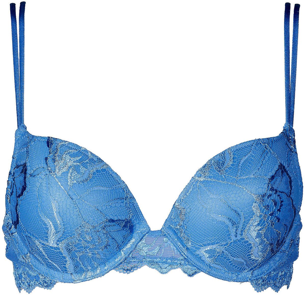 After Eden Push-up-bh ANNA met luxe kantdetails dames push-up bh's maat 75 B blauw