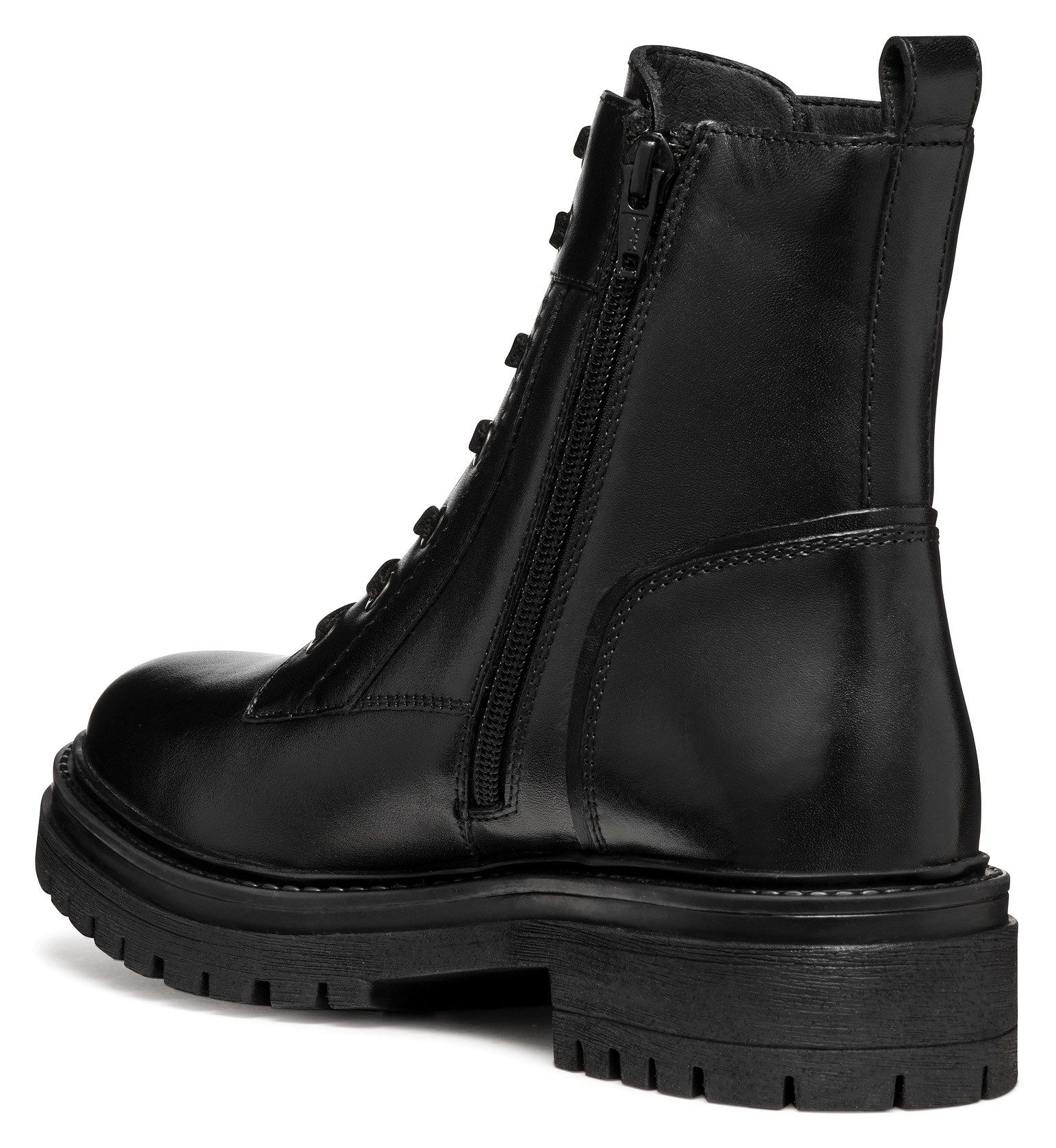 Geox Veterschoenen D IRIDEA G Chunky boot, plateau enkellaars met blokhak