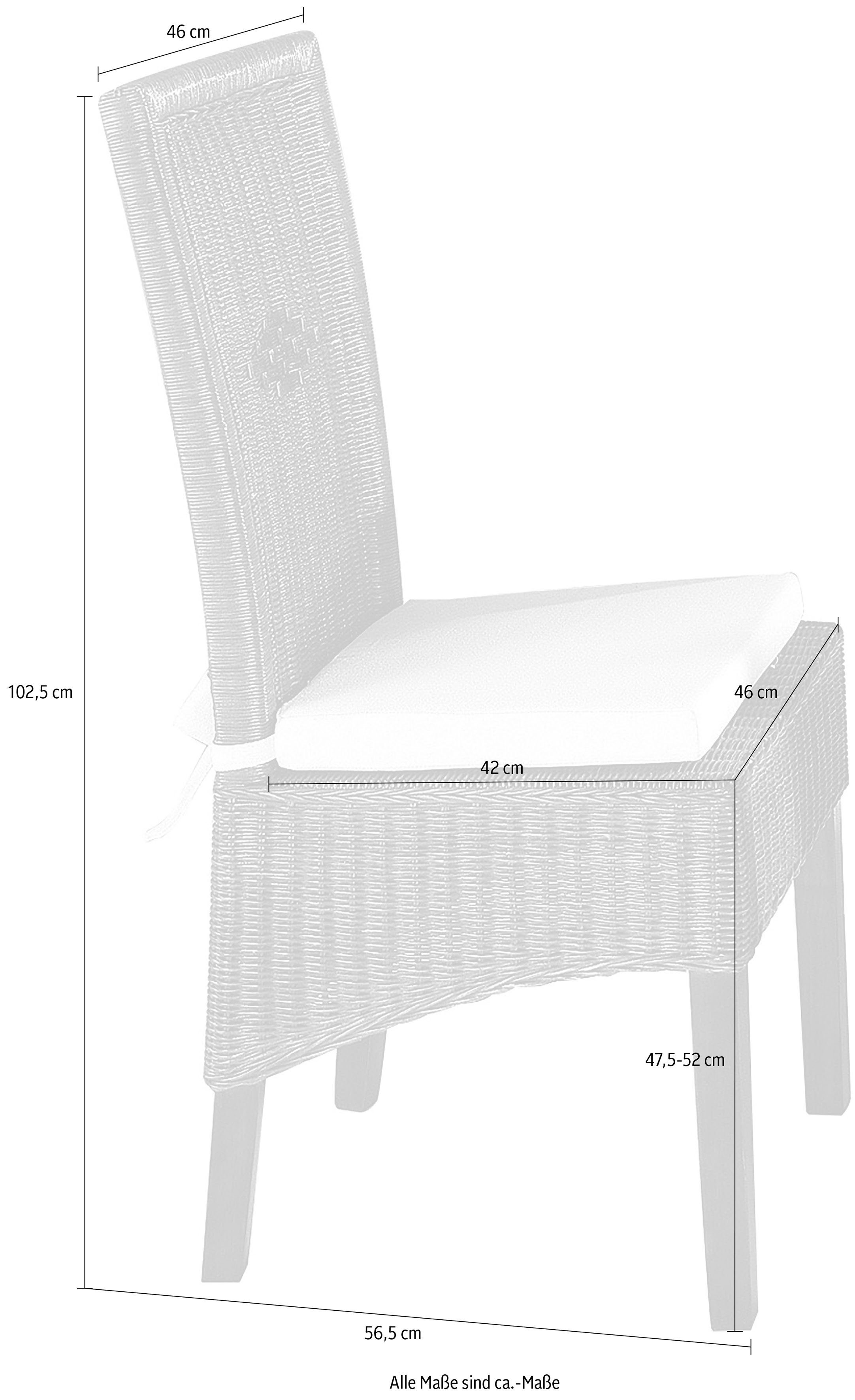 Home affaire Stoel nparade, TOPSELLER! 2 stuks inclusief zitkussen, handgemaakt (set, 2 stuks)