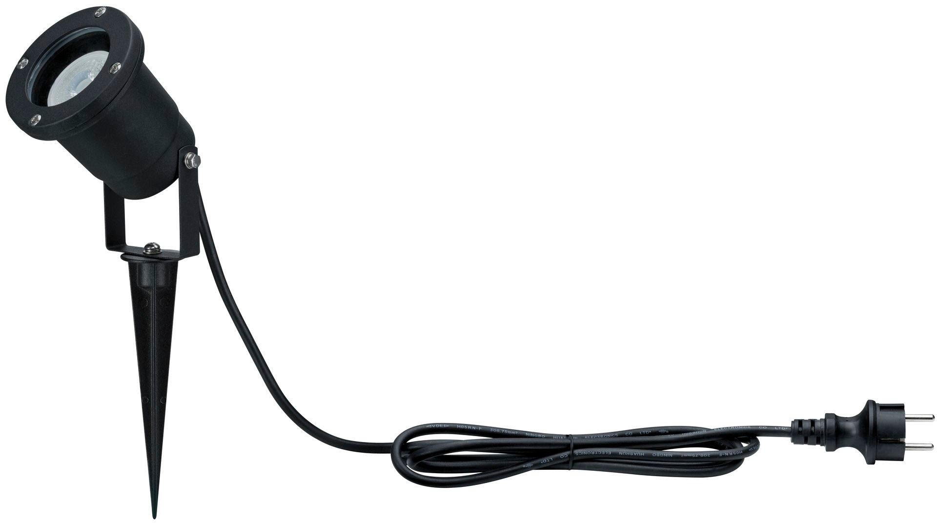 Paulmann Led-tuinlamp Buiten 230V Tuin Spot IP65 GU10 3,5W 230V Zwart Aluminium (1 stuk)