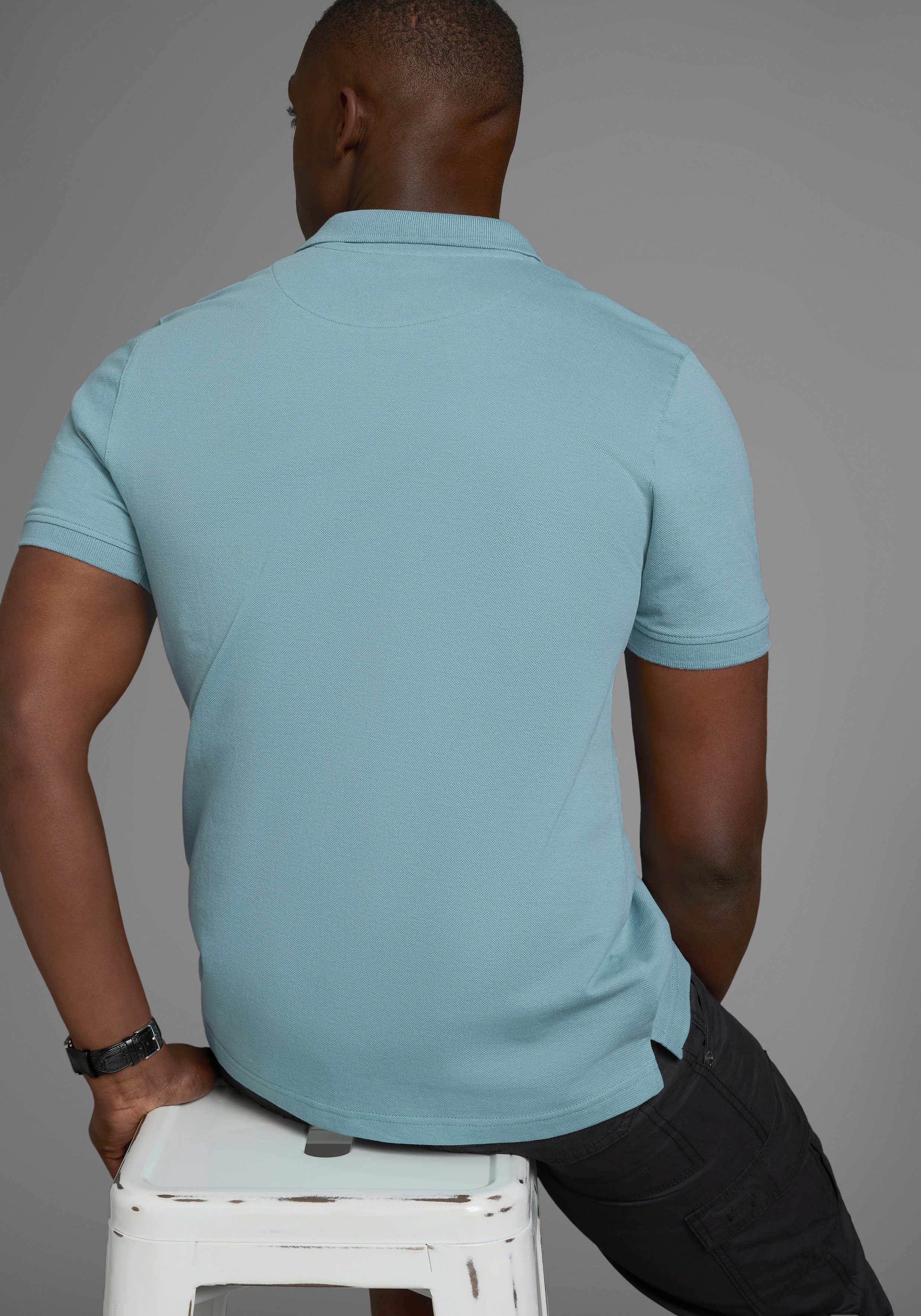 Man's World Poloshirt Korte mouwen, losse pasvorm, effen