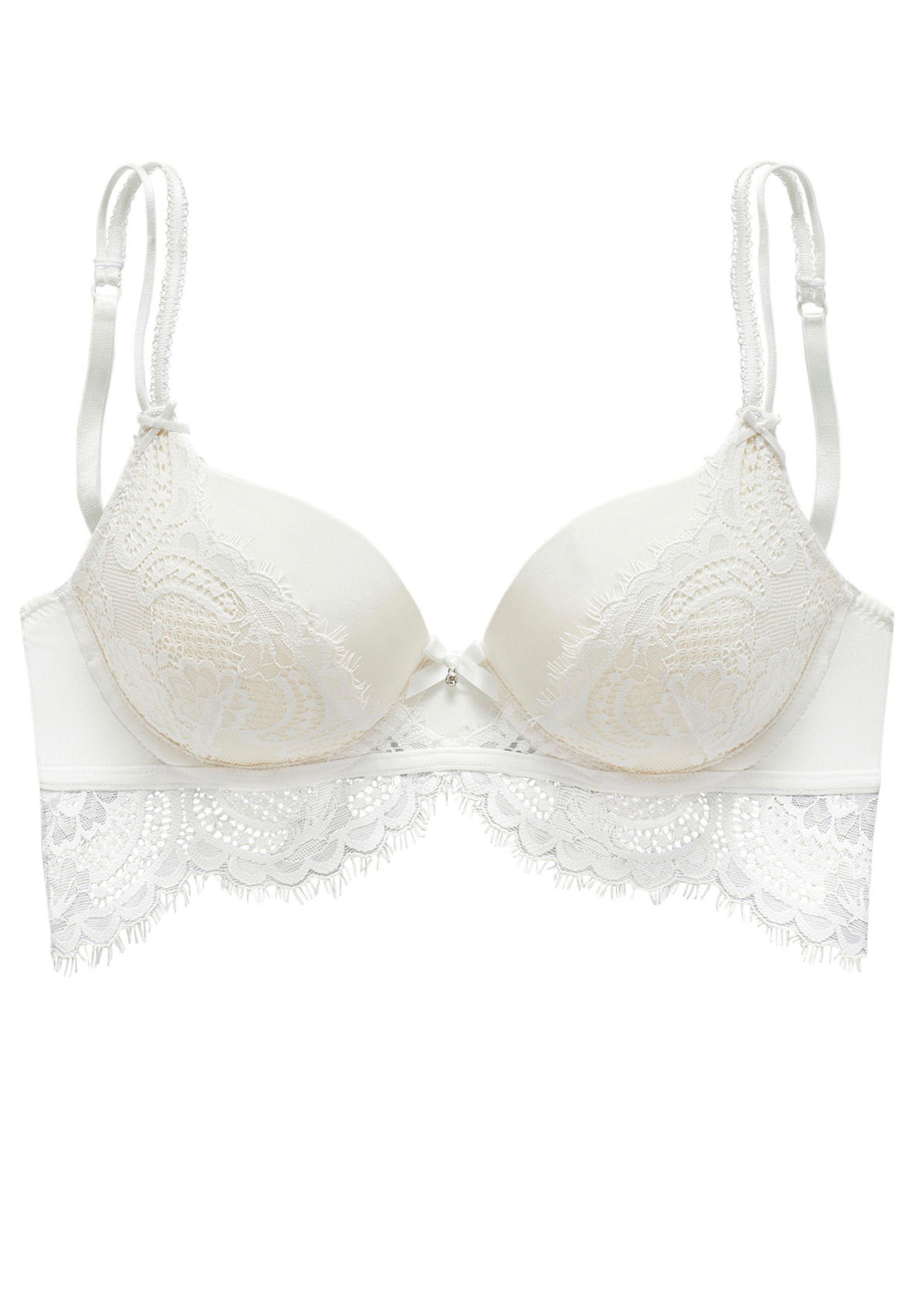 Lascana Push-up-bh Valentina met extravagante kanten details, lingerie