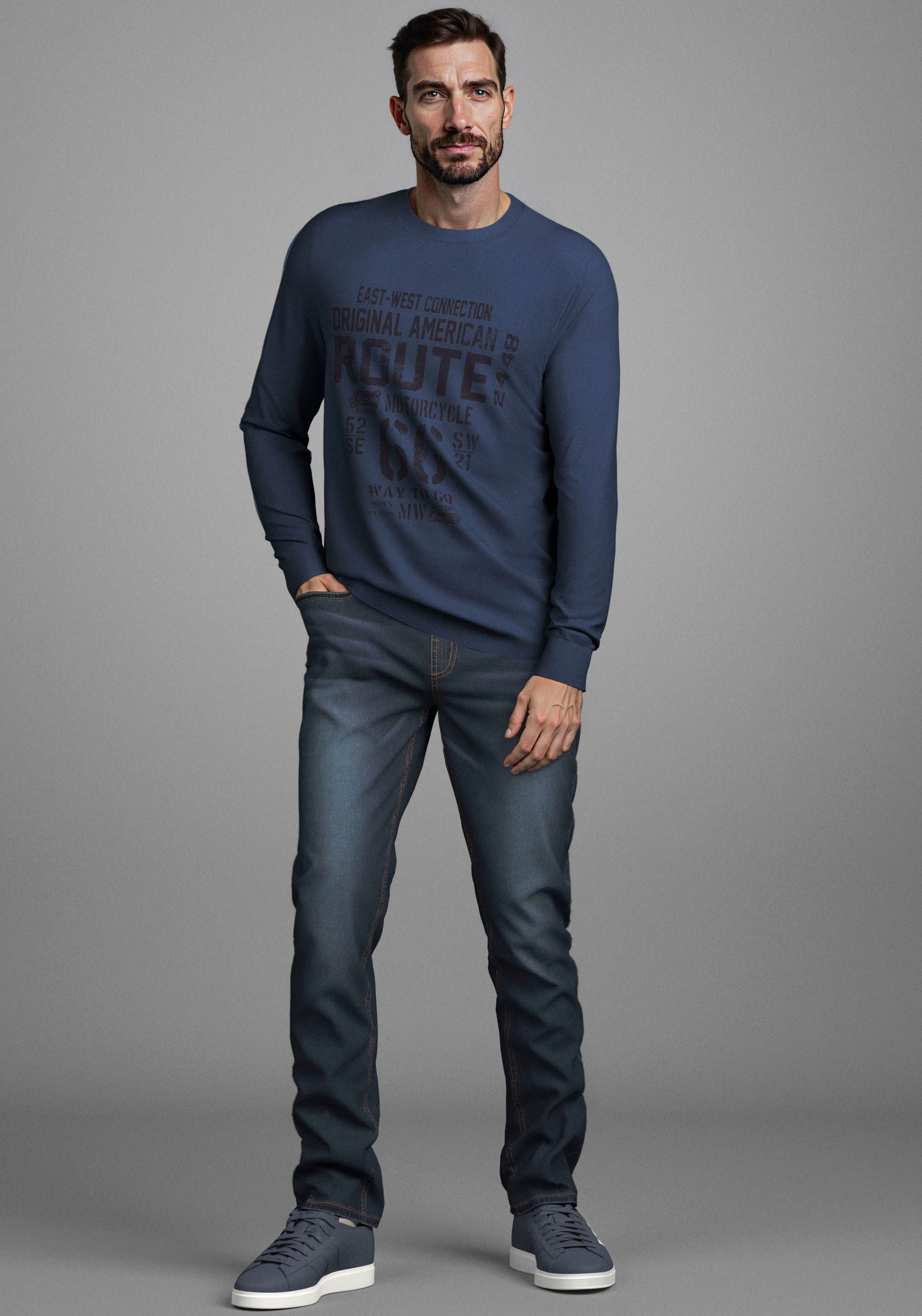 Man's World Shirt met ronde hals Nieuwe collectie!
