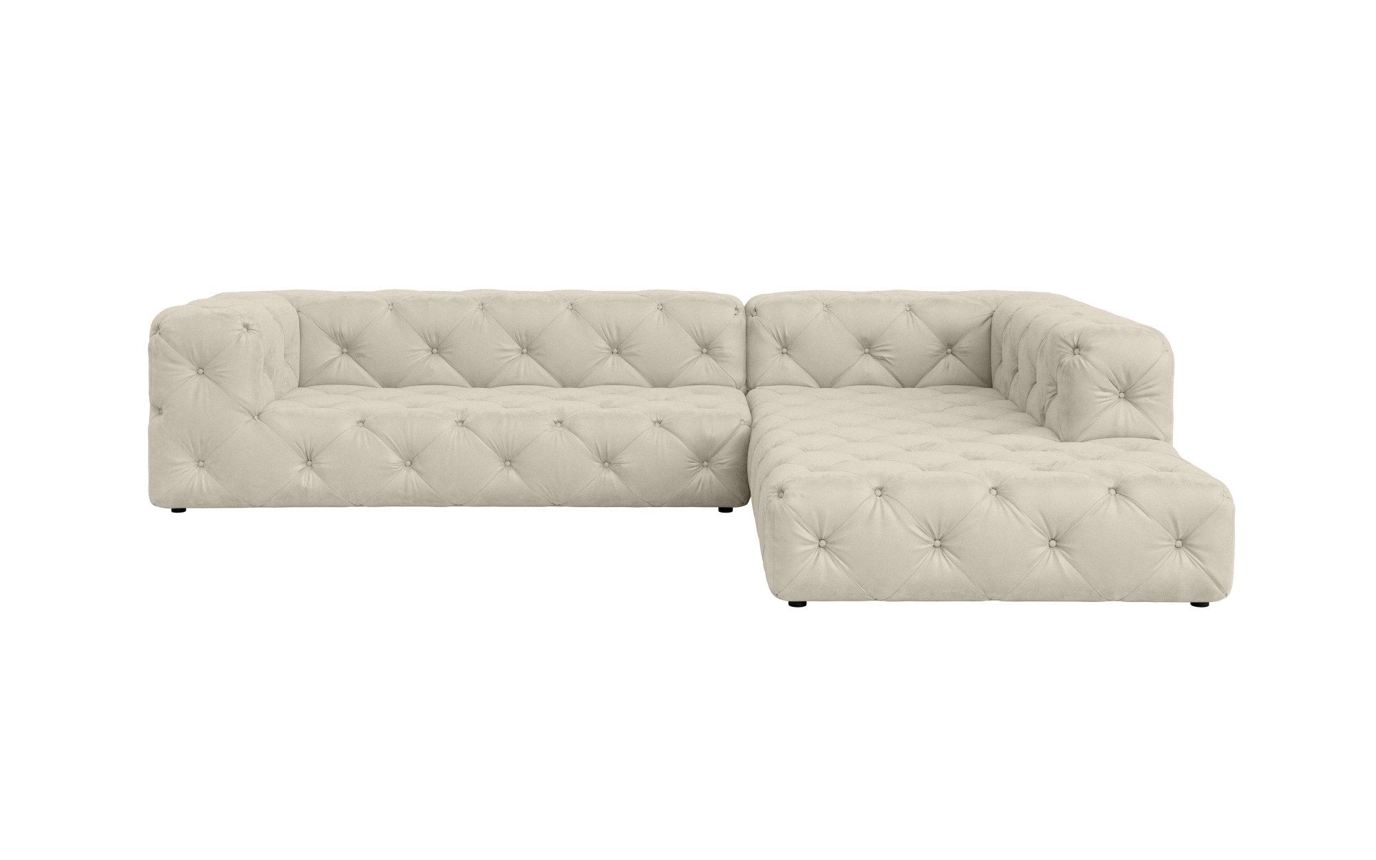 Places of Style Hoekbank FOLLINA L-vorm, met klassieke Chesterfield-knoopstiksels