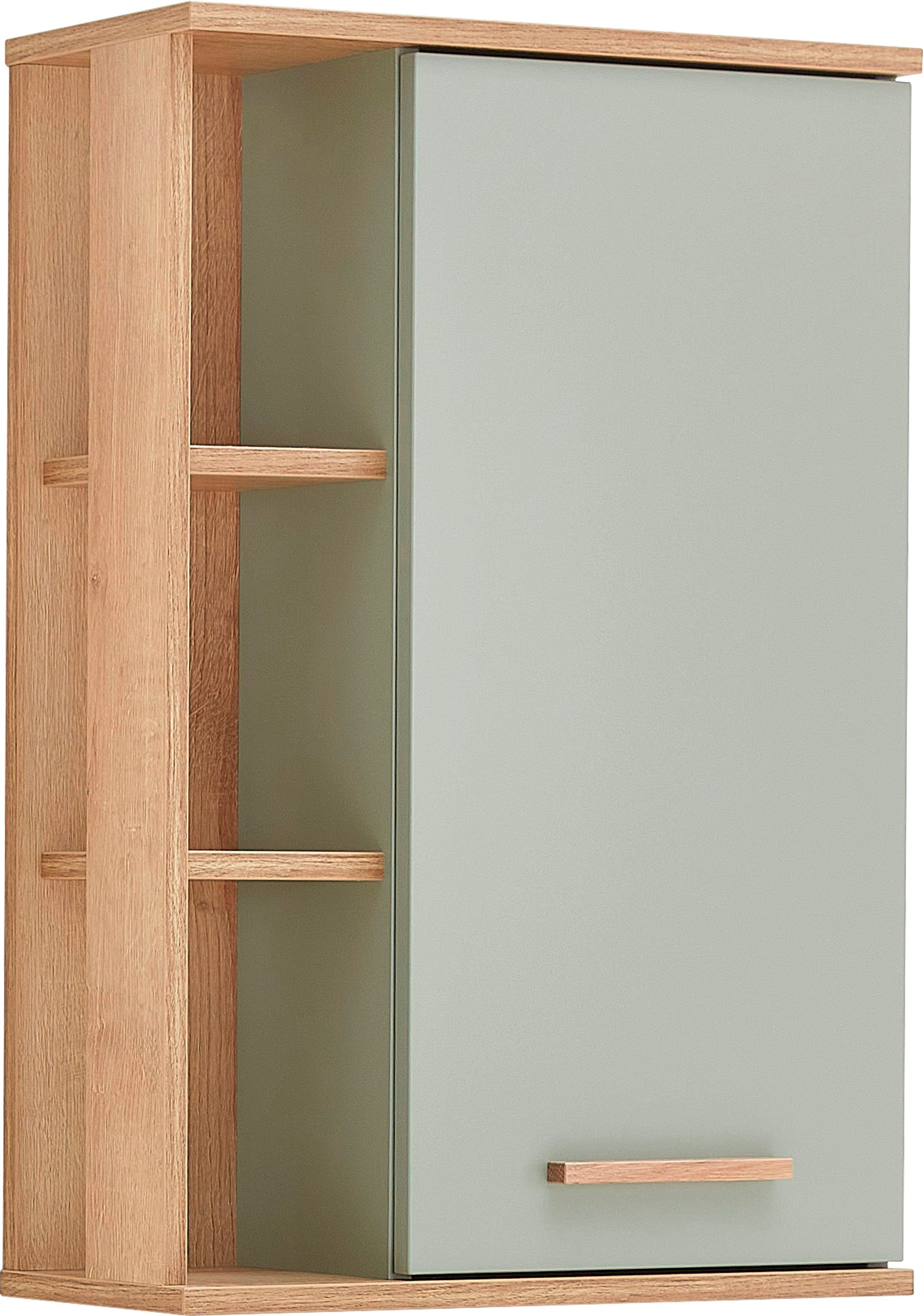 PELIPAL Hangend kastje Quickset 963 Breedte 50,5 cm, opzij open rek, houten handvat, deurdemper, glasplateaus