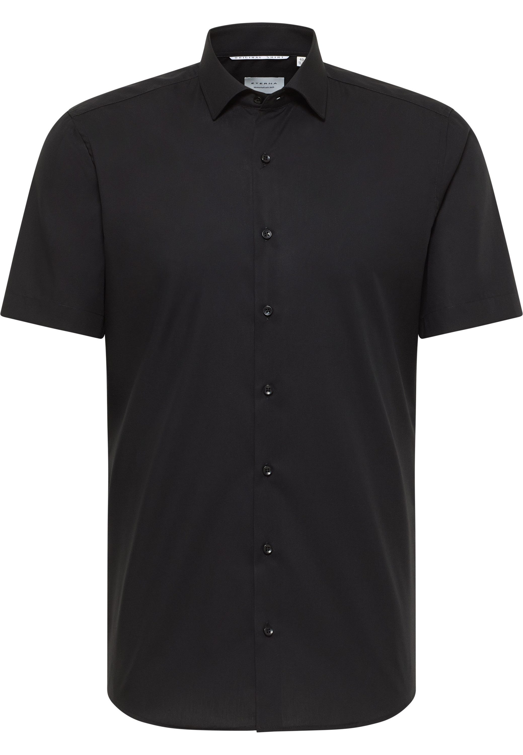 Eterna Overhemd met korte mouwen Slim fit NON IRON (strijkvrij)