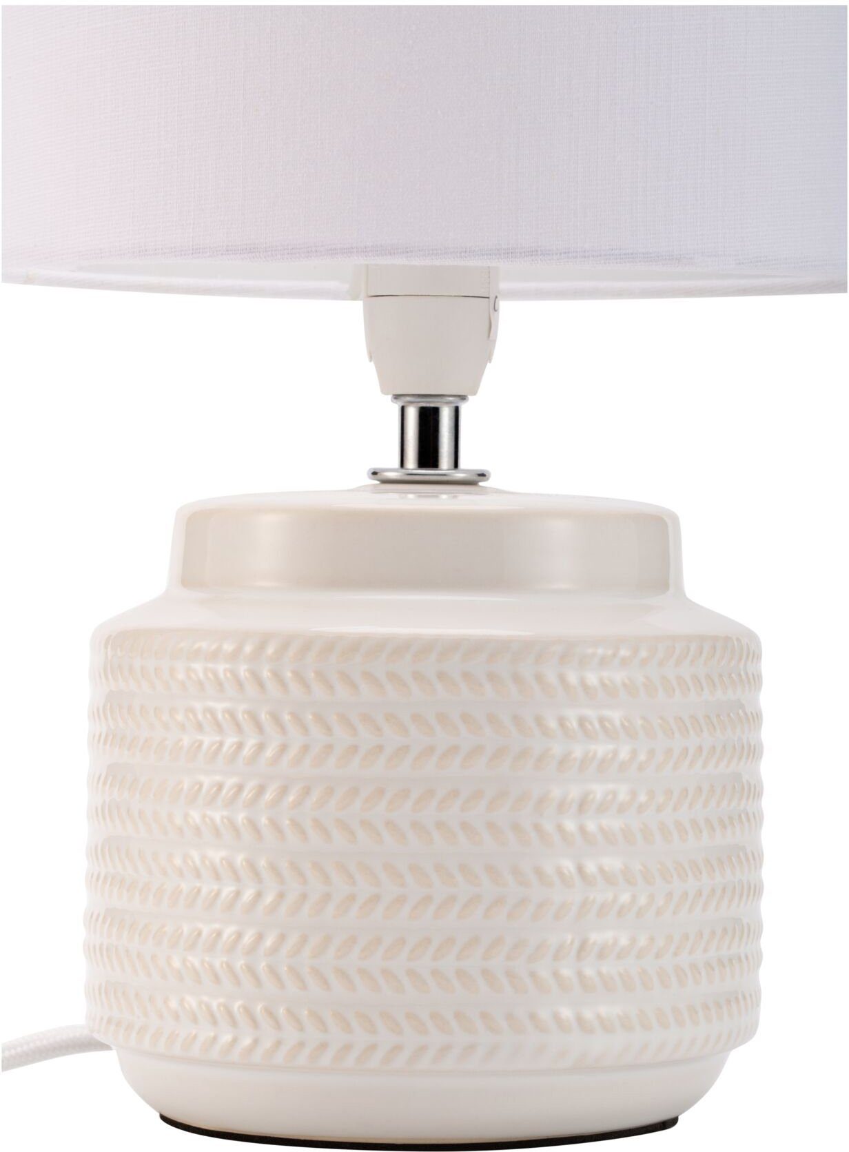 Pauleen Tafellamp Bright Soul E14, max. 20W E14, crème/beige, 230V, stof/keramiek
