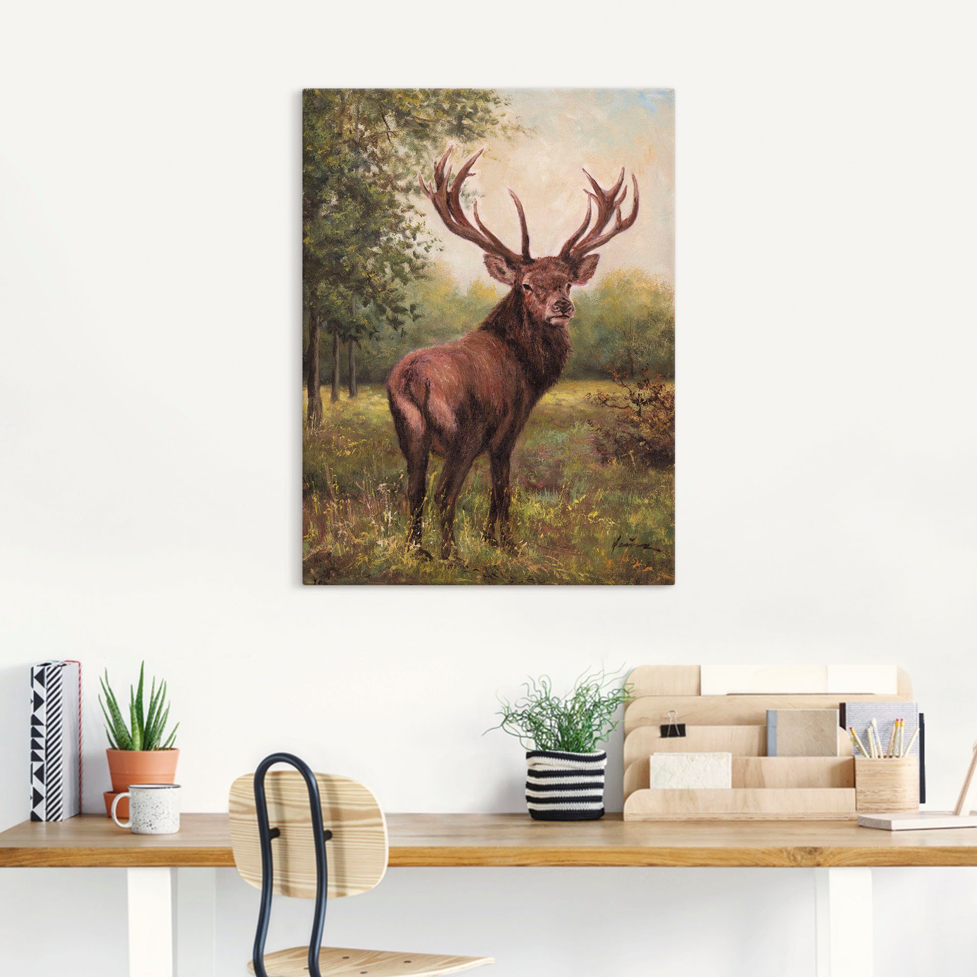 Artland Artprint Edelhert als artprint op linnen, poster, muursticker in verschillende maten