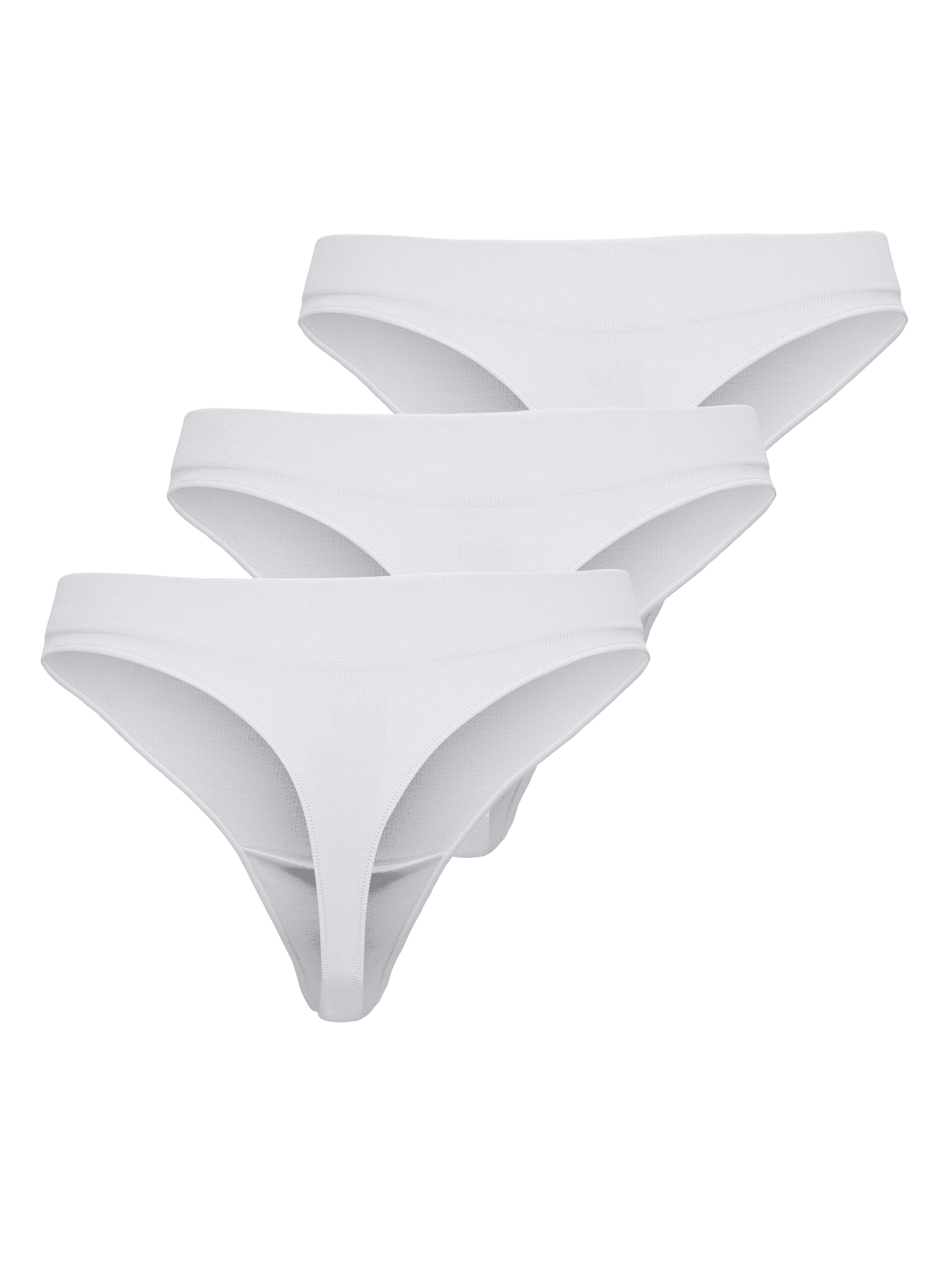 Only T-string ONLVICKY RIB S-LESS THONG 3-PK NOOS (set, 3 stuks)