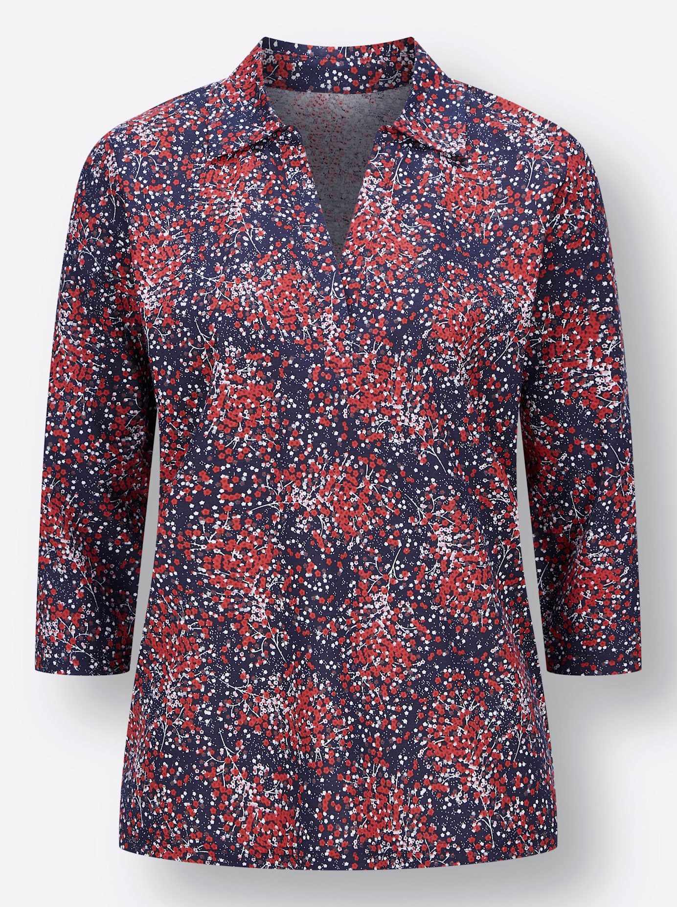 Classic Basics Shirt met 3/4 mouwen Gedessineerd shirt (1-delig)