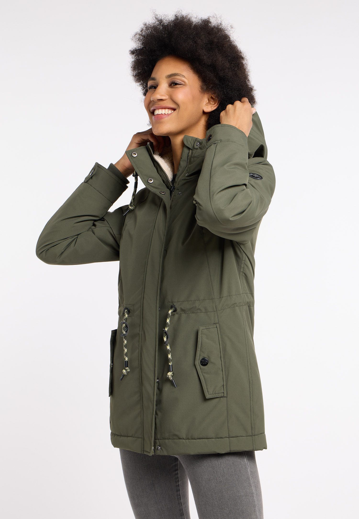 Ragwear Parka MONADIS WARM waterafstotende overgangsjas met verwarmende teddypluche voering