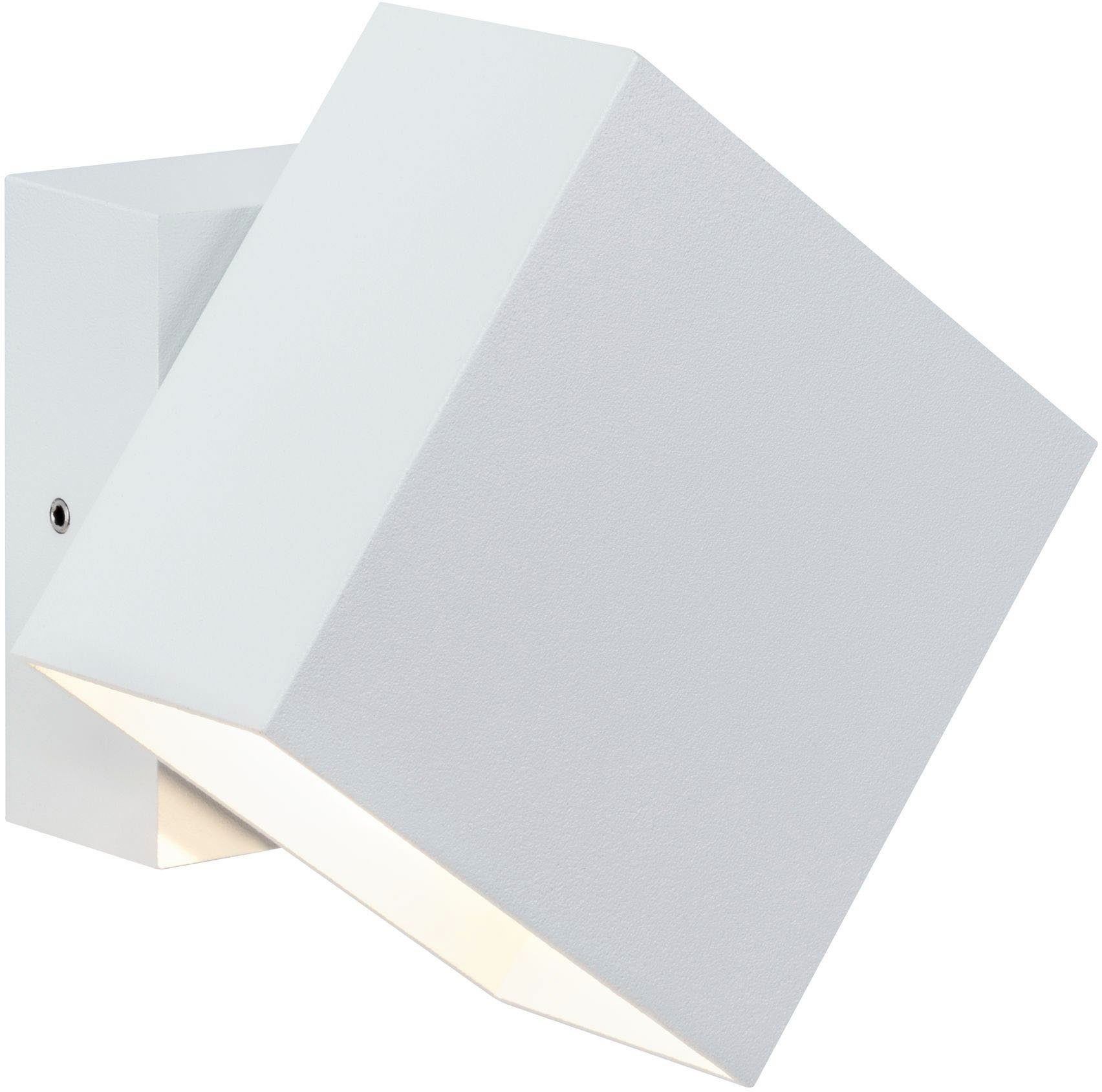 Paulmann Led-wandlamp voor buiten Buiten 230V Cybo LED 2x3,5W 230V IP65 vierkant 100x100mm Grijs Aluminium (1 stuk)