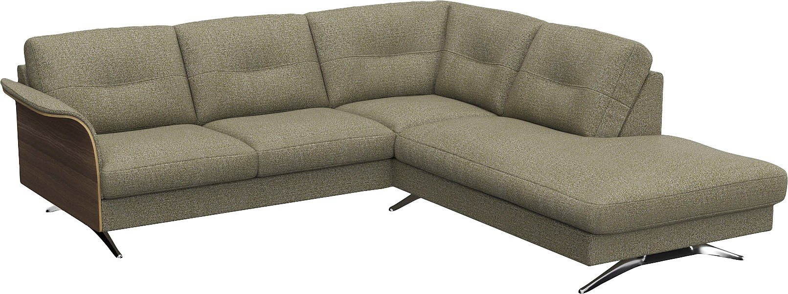 FLEXLUX Hoekbank Glow, super comfortabel door hoogwaardige zitconstructie met binnenvering, L-vorm