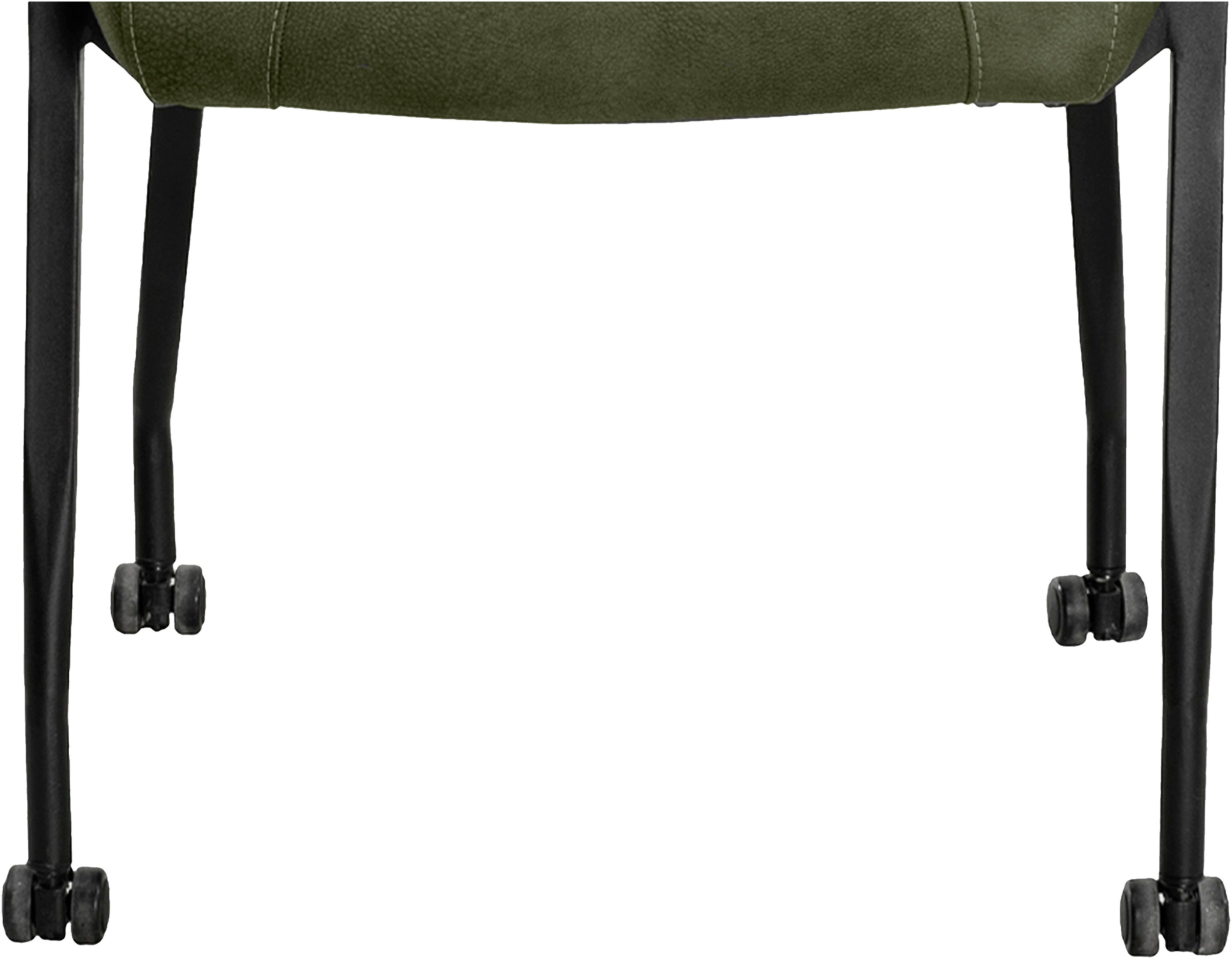 OMG Design Stoel met armleuningen Point Eetkamerstoel met wielen, bureaustoel (set)