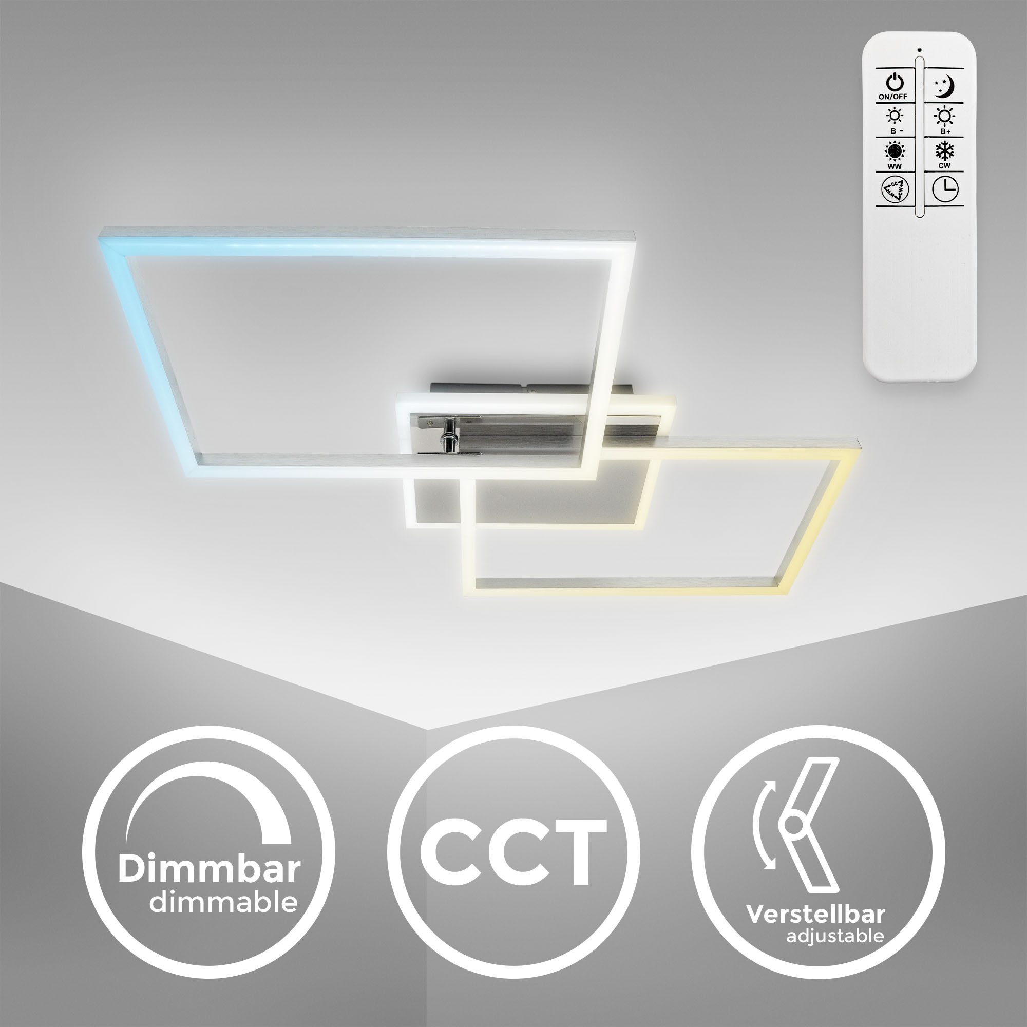 B.K.Licht Led-plafondlamp BKL1440 LED plafondlamp, instelbare kleurtemperatuur, LED lamp