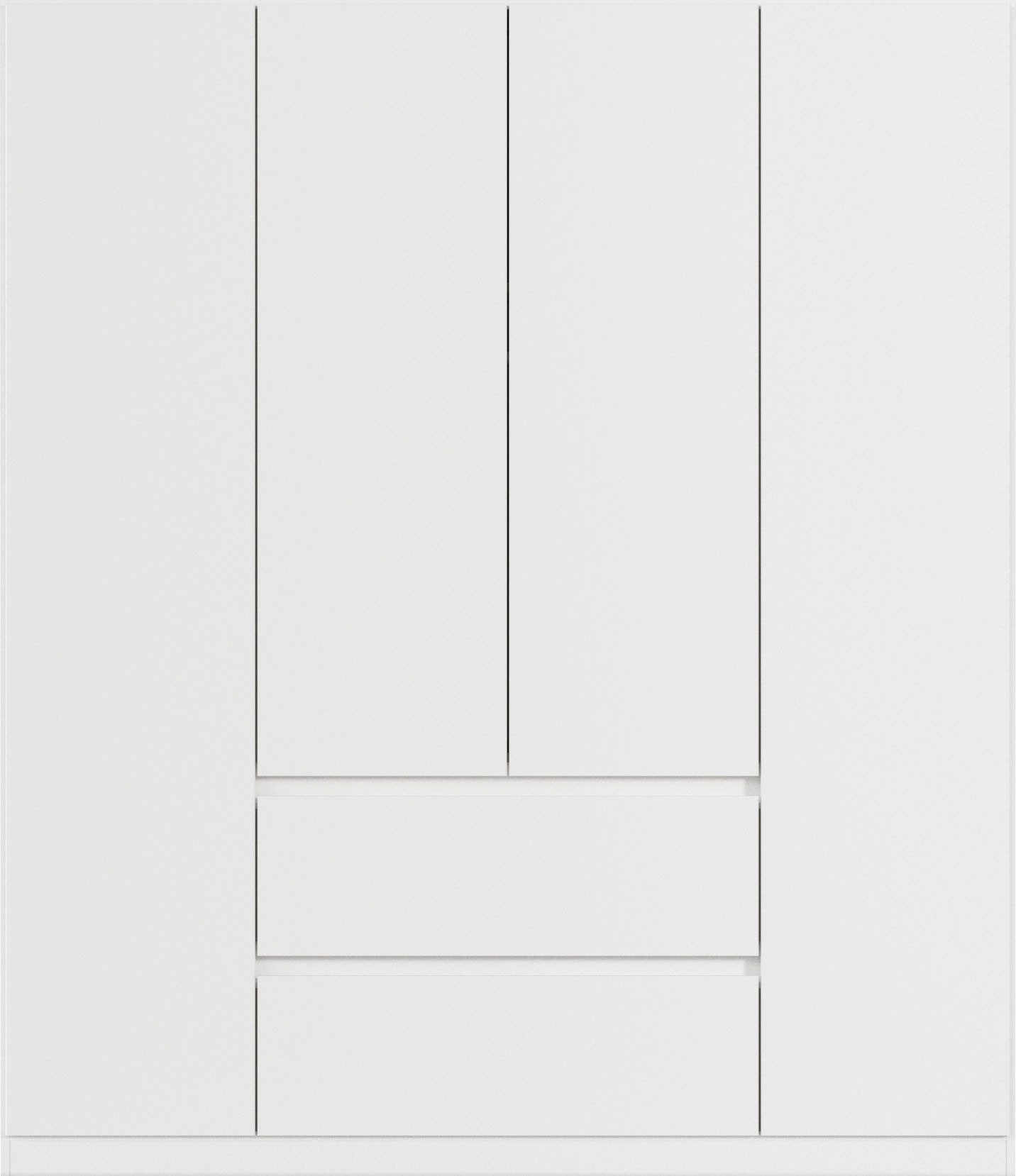 rauch Draaideurkast Kledingkast kast garderobe garderobekast MAINZ greeploze front, buitendeuren met push-to-open functie made in germany