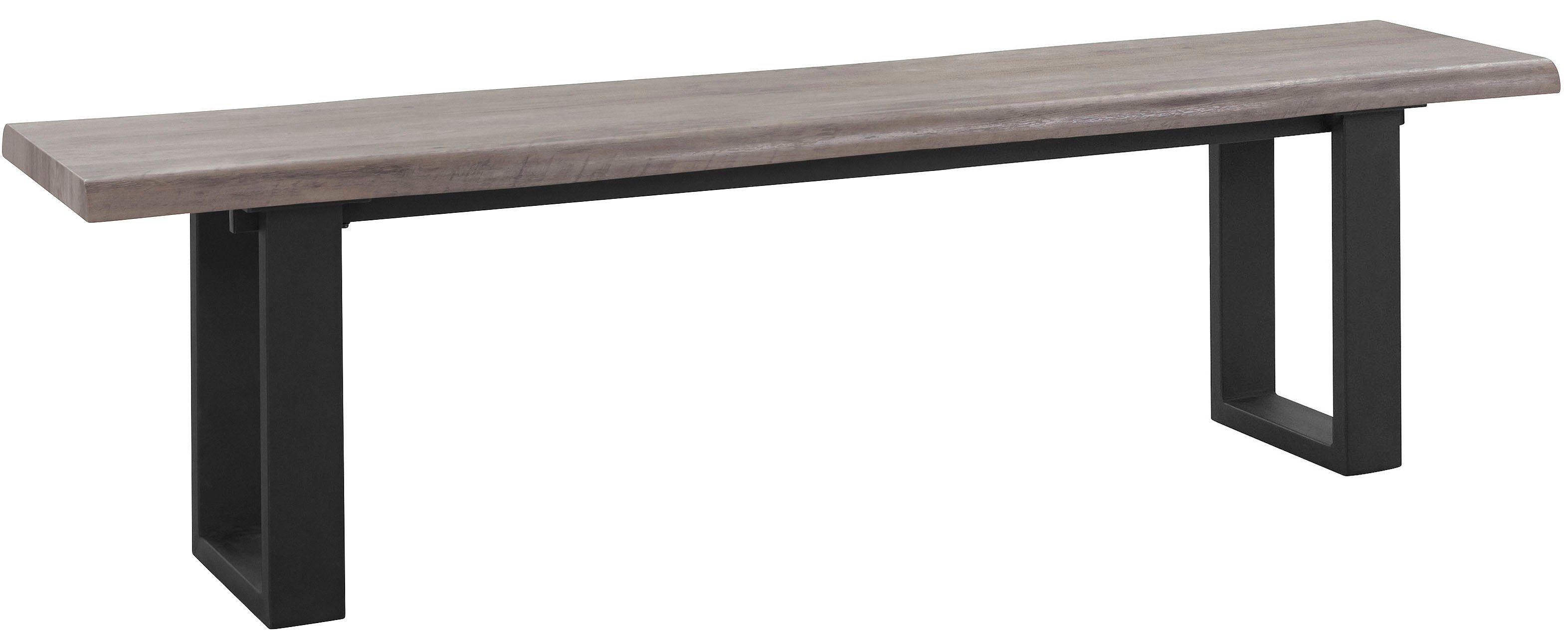 INOSIGN Zitbank Selina met mooi metalen frame en van folie voorziene hout-look op het zitoppervlak