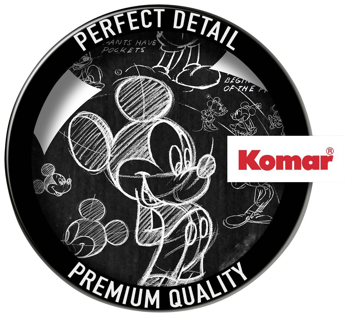 Komar Vliesbehang Zelfklevend vlies - Mickey Head Illustration - Afmeting 125 x 125 cm (1 stuk)