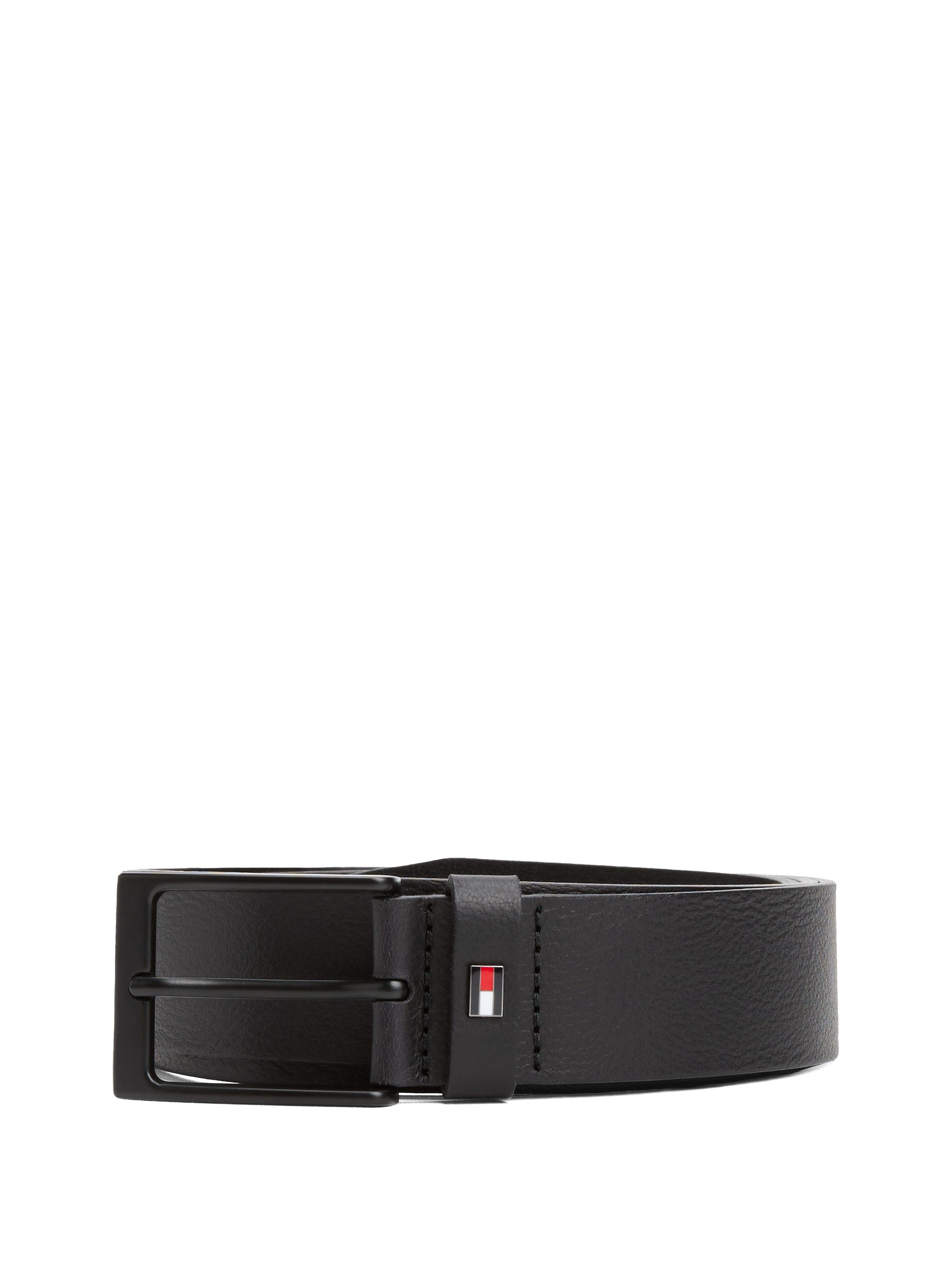 Tommy Hilfiger Leren riem LAYTON 3.5 Metalen patch, eenvoudige doornsluiting