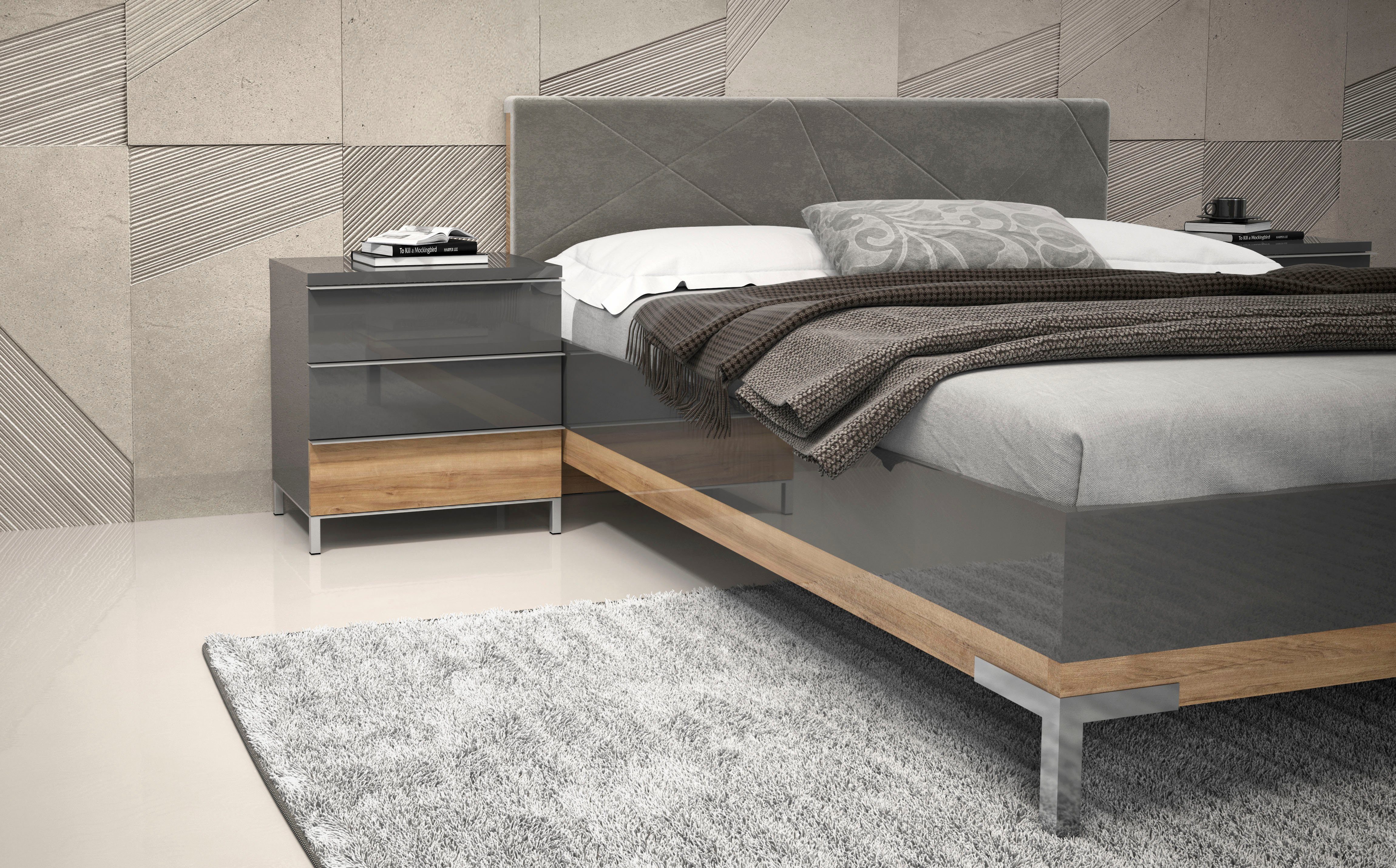 Places of Style Nachtkastje Onyx UV gelakt, met soft close-functie