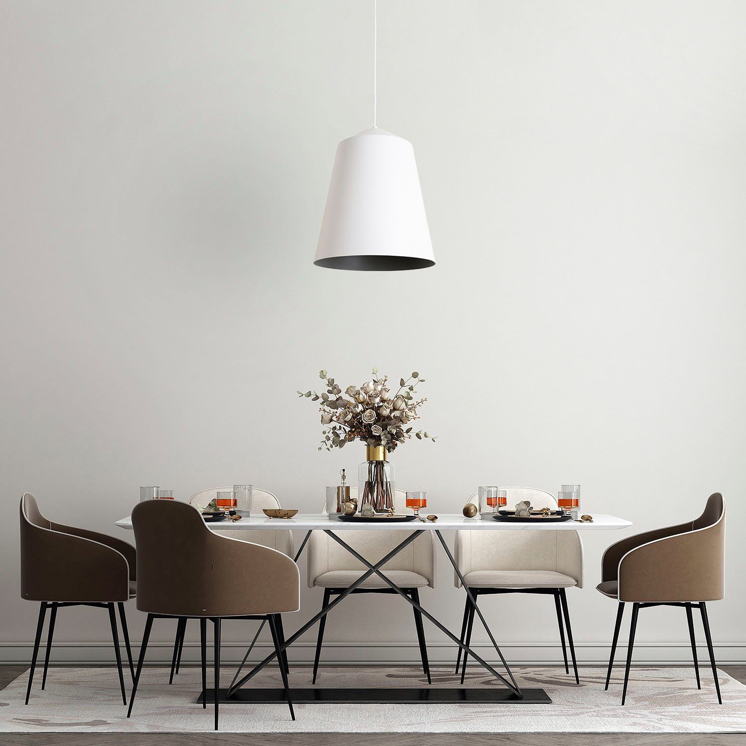 Paco Home Plafondlamp Jackson Woonkamer werkkamer poedercoating industrieel ontwerp E27